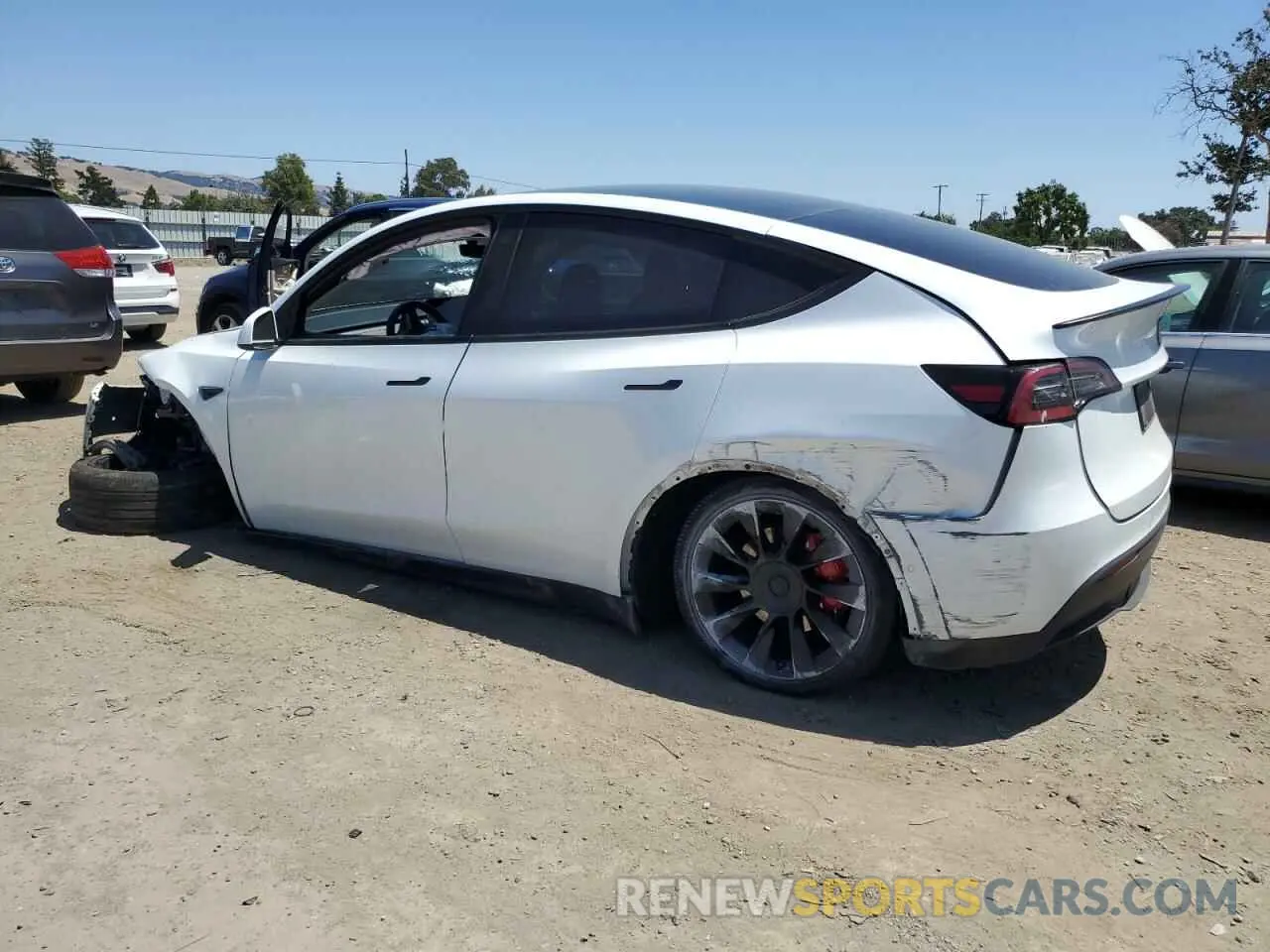 2 Photograph of a damaged car 7SAYGDEE4NF557614 TESLA MODEL Y 2022