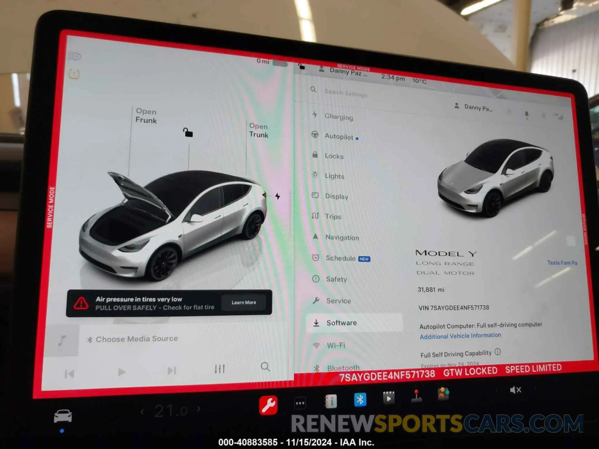 7 Фотография поврежденного автомобиля 7SAYGDEE4NF571738 TESLA MODEL Y 2022