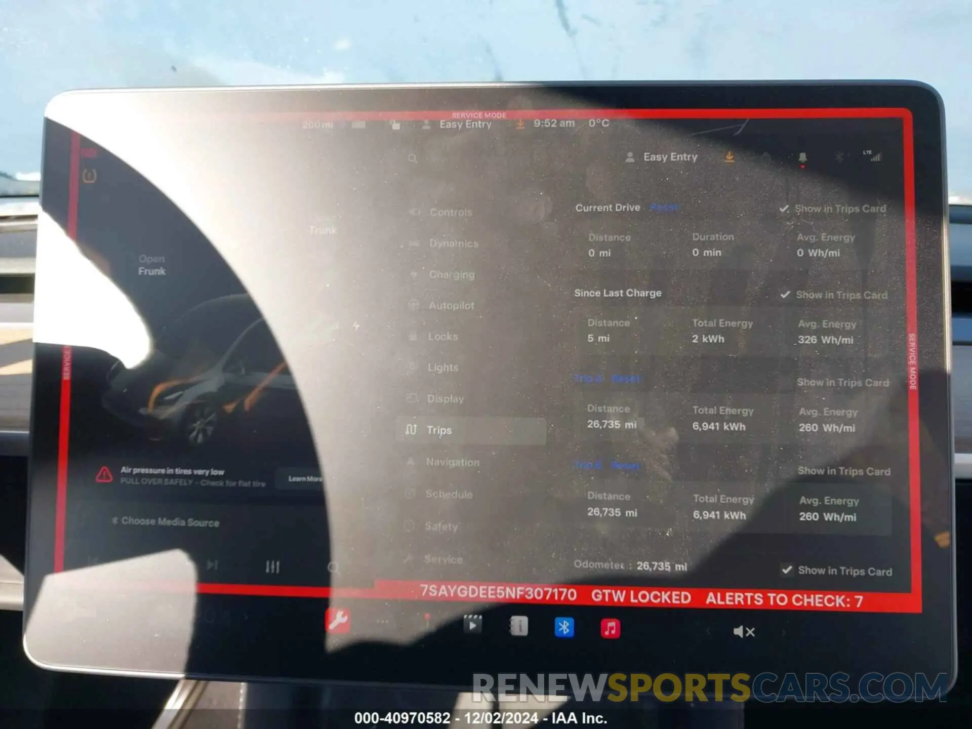 7 Фотография поврежденного автомобиля 7SAYGDEE5NF307170 TESLA MODEL Y 2022