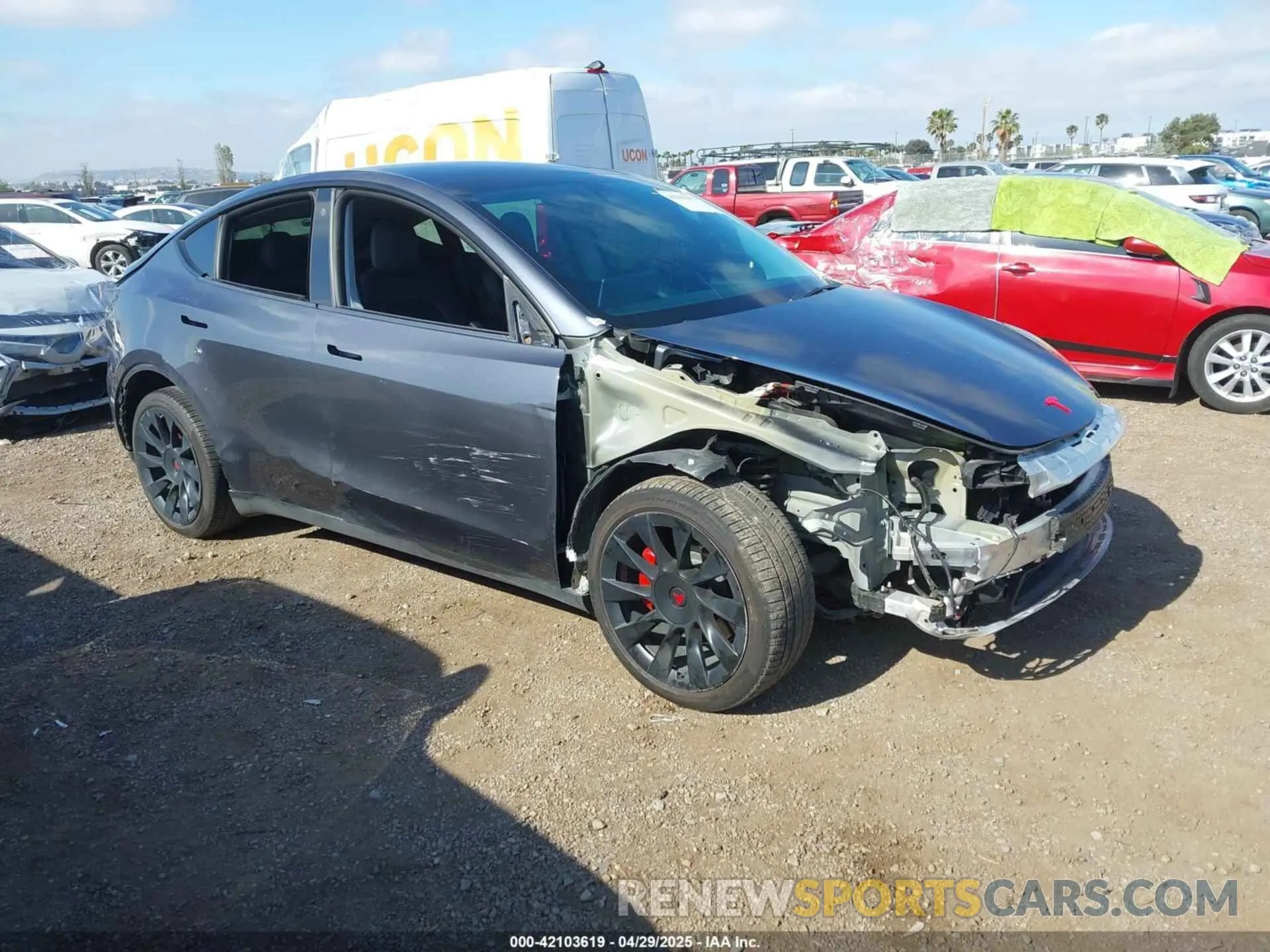 1 Photograph of a damaged car 7SAYGDEE5NF342226 TESLA MODEL Y 2022