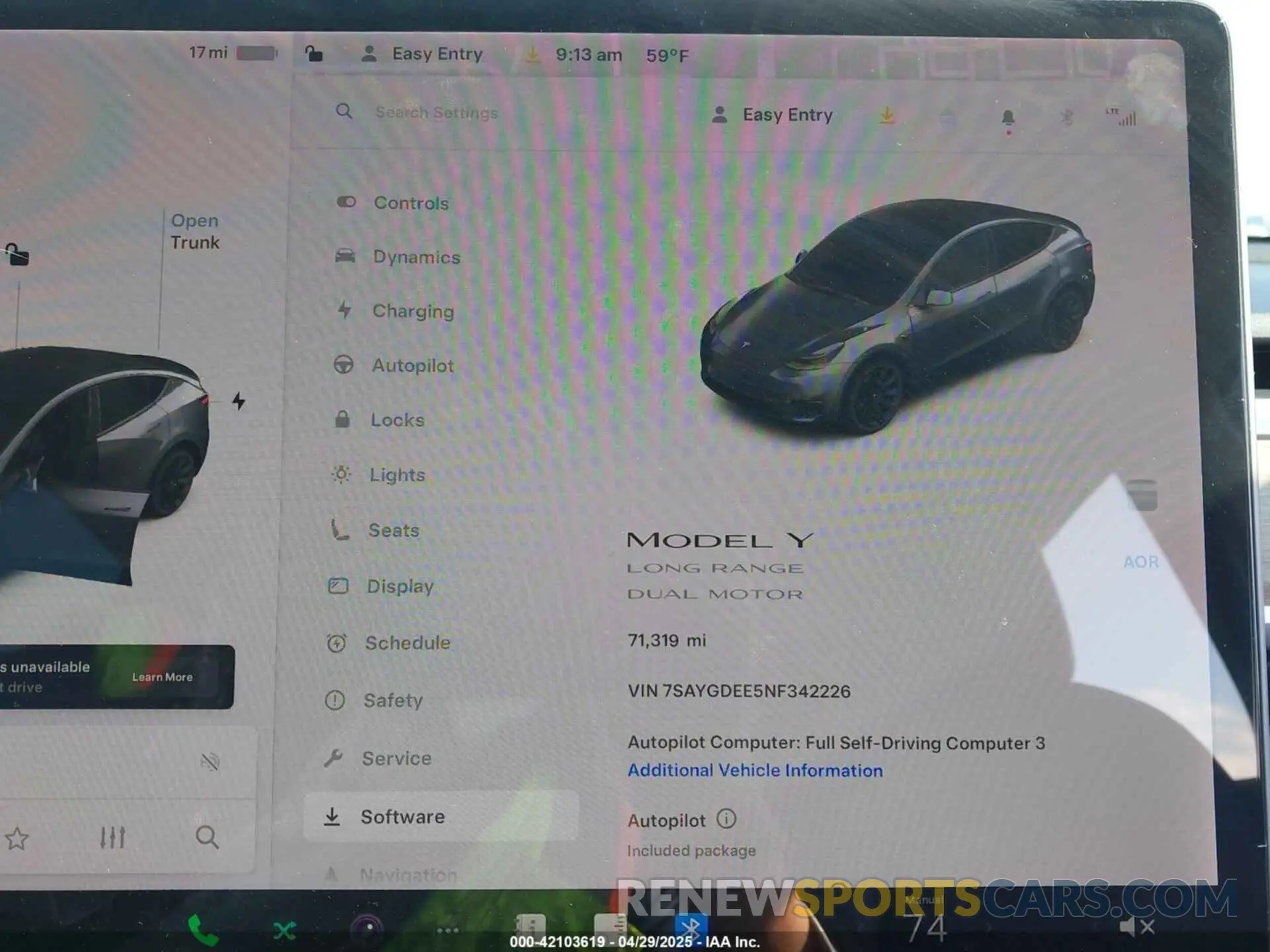 7 Photograph of a damaged car 7SAYGDEE5NF342226 TESLA MODEL Y 2022