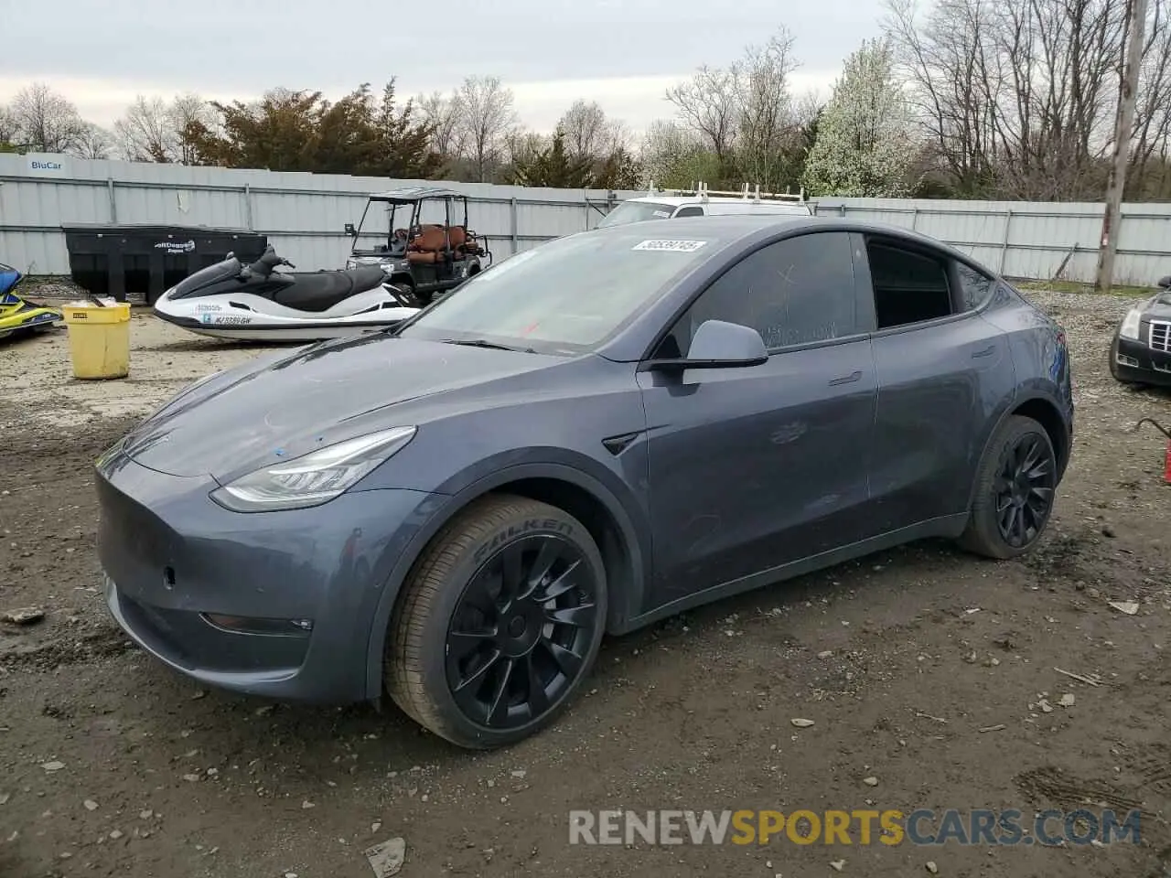 1 Photograph of a damaged car 7SAYGDEE5NF376005 TESLA MODEL Y 2022