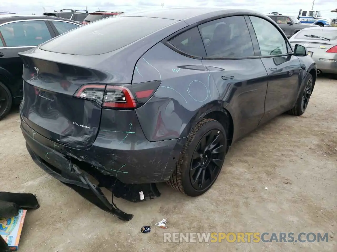 3 Photograph of a damaged car 7SAYGDEE5NF386694 TESLA MODEL Y 2022