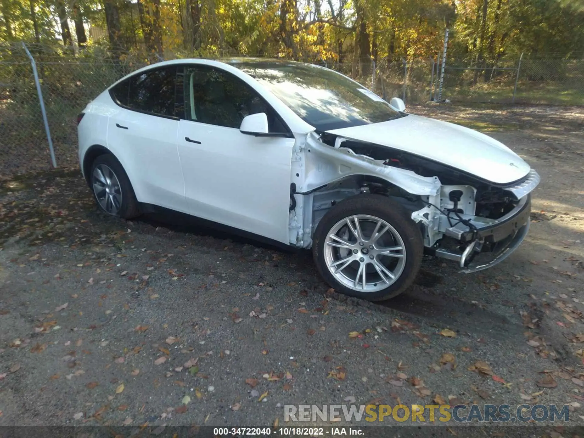 1 Photograph of a damaged car 7SAYGDEE5NF426188 TESLA MODEL Y 2022