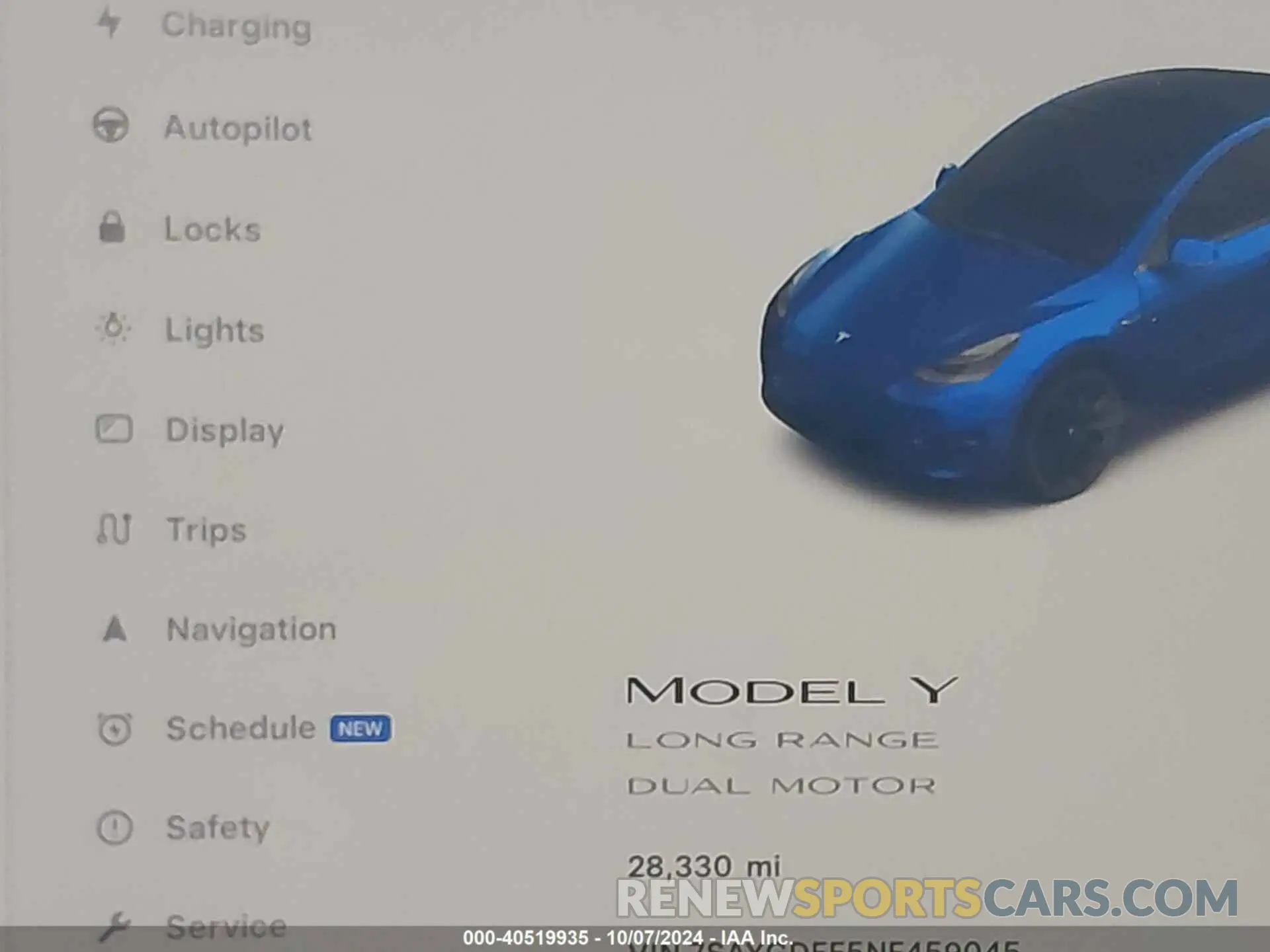 15 Photograph of a damaged car 7SAYGDEE5NF459045 TESLA MODEL Y 2022