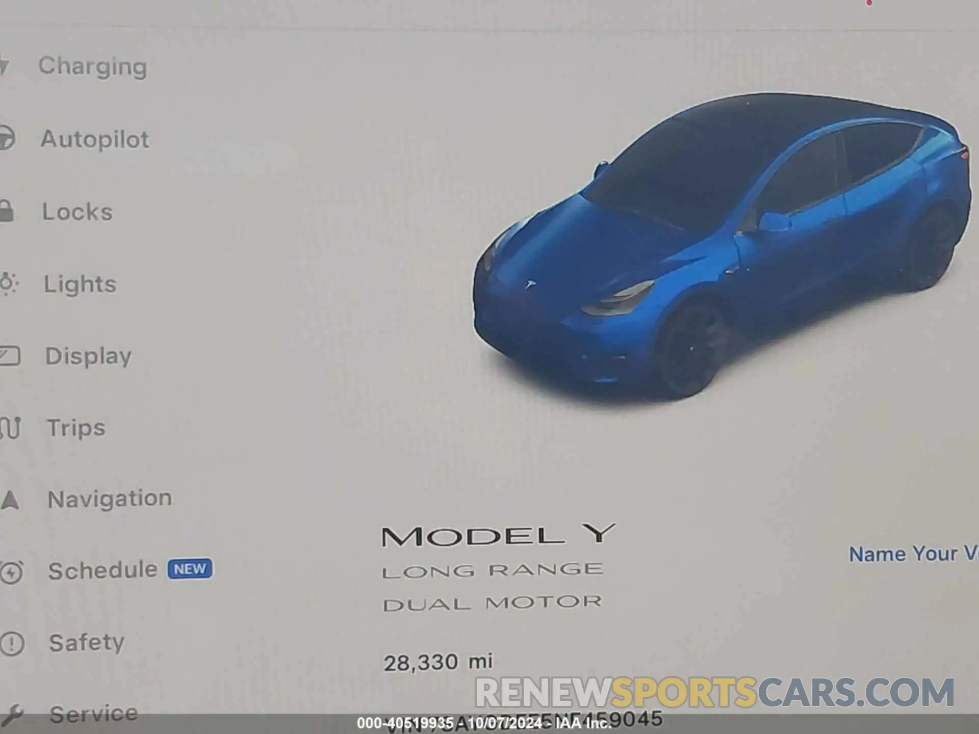 7 Photograph of a damaged car 7SAYGDEE5NF459045 TESLA MODEL Y 2022