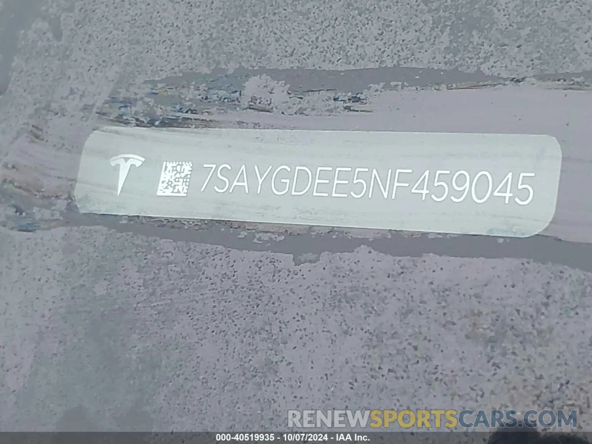 9 Photograph of a damaged car 7SAYGDEE5NF459045 TESLA MODEL Y 2022