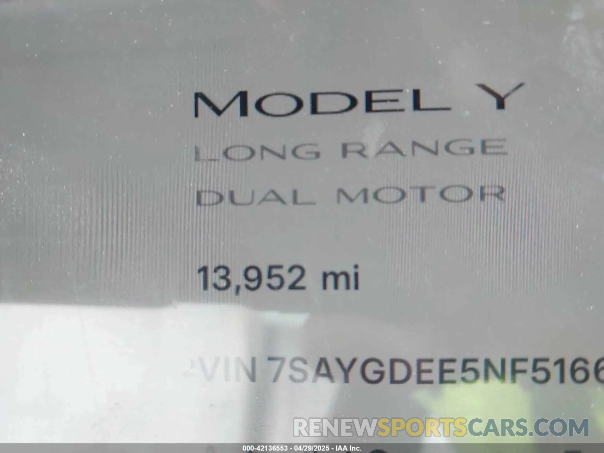 15 Фотография поврежденного автомобиля 7SAYGDEE5NF516604 TESLA MODEL Y 2022