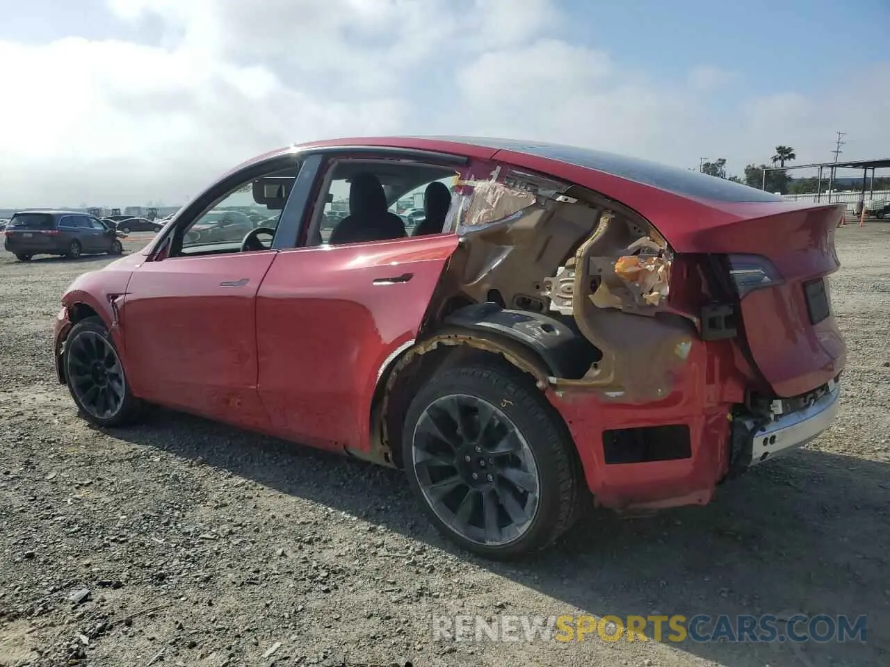 2 Фотография поврежденного автомобиля 7SAYGDEE6NF352263 TESLA MODEL Y 2022