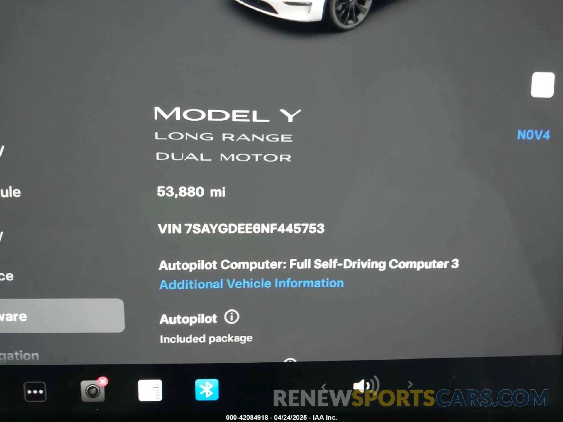 7 Photograph of a damaged car 7SAYGDEE6NF445753 TESLA MODEL Y 2022
