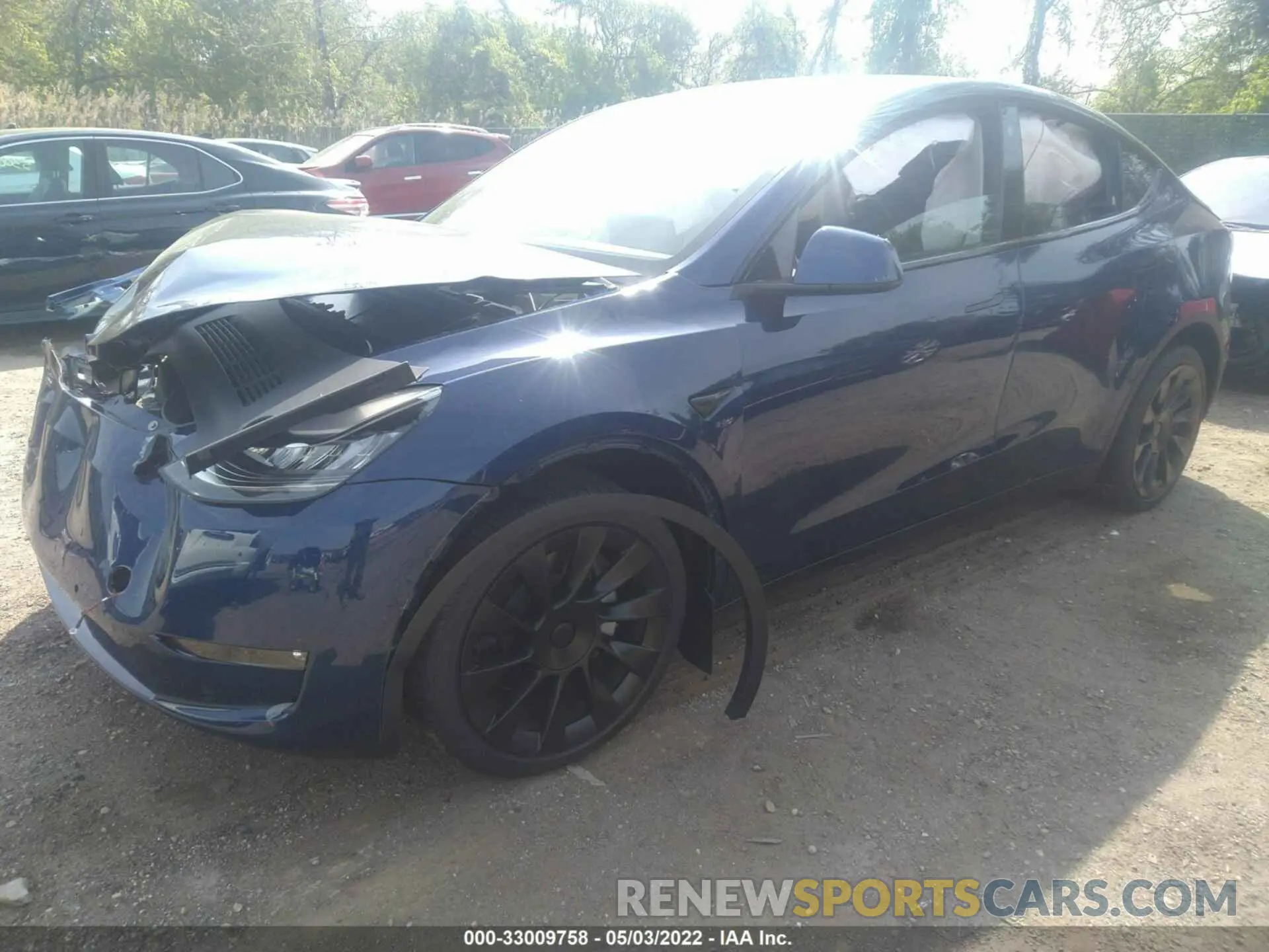 2 Фотография поврежденного автомобиля 7SAYGDEE7NF319773 TESLA MODEL Y 2022