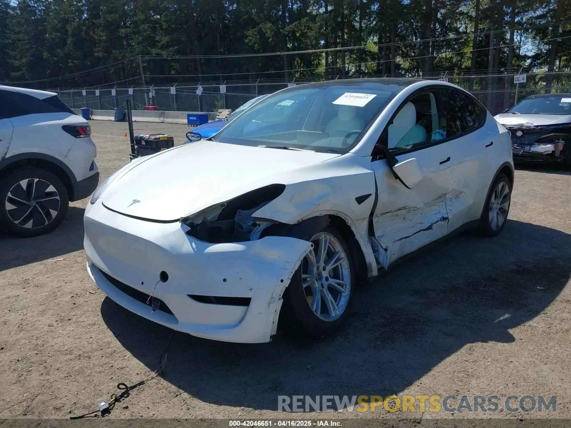 2 Фотография поврежденного автомобиля 7SAYGDEE7NF418223 TESLA MODEL Y 2022