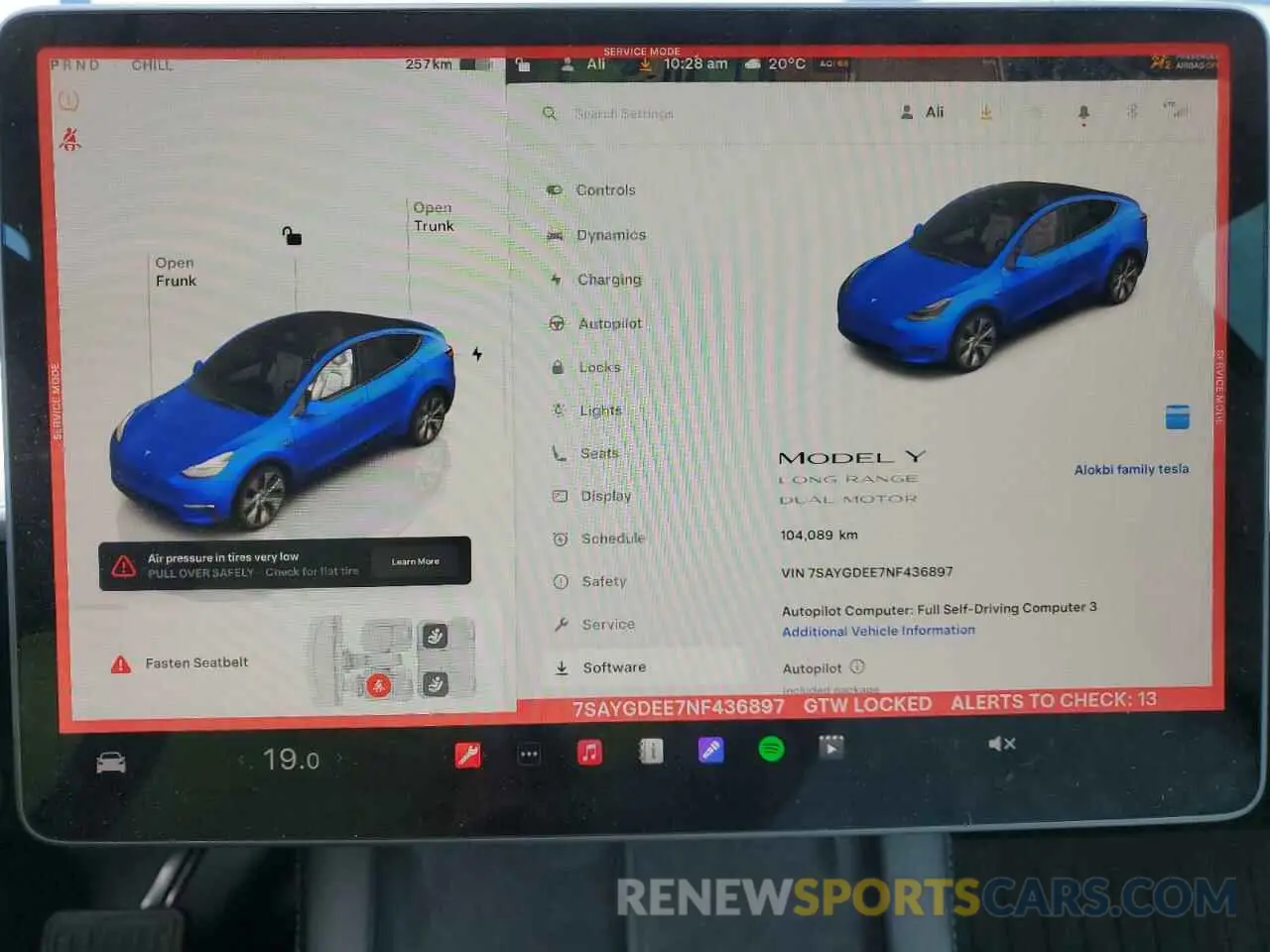 9 Photograph of a damaged car 7SAYGDEE7NF436897 TESLA MODEL Y 2022