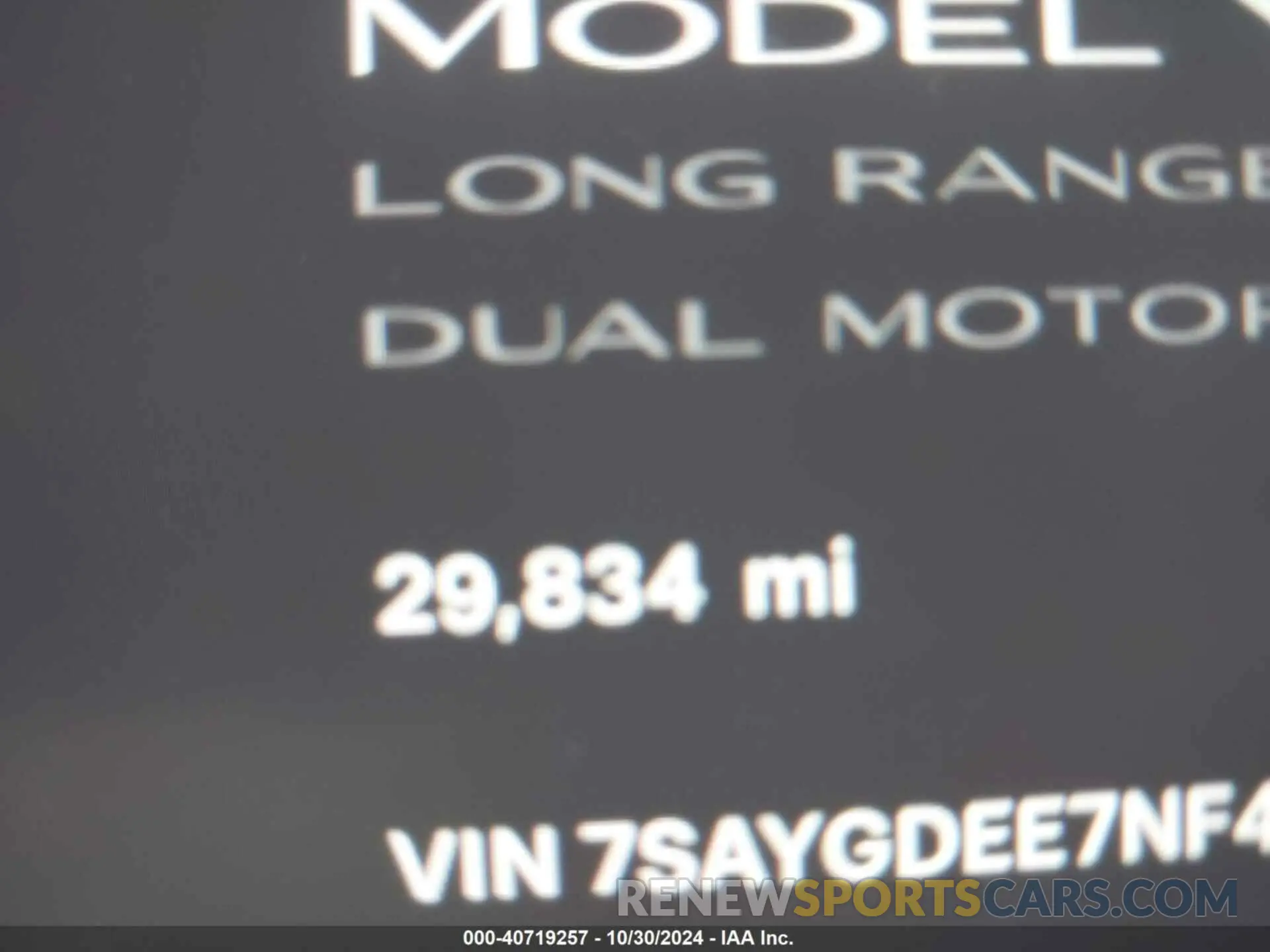 15 Photograph of a damaged car 7SAYGDEE7NF443770 TESLA MODEL Y 2022