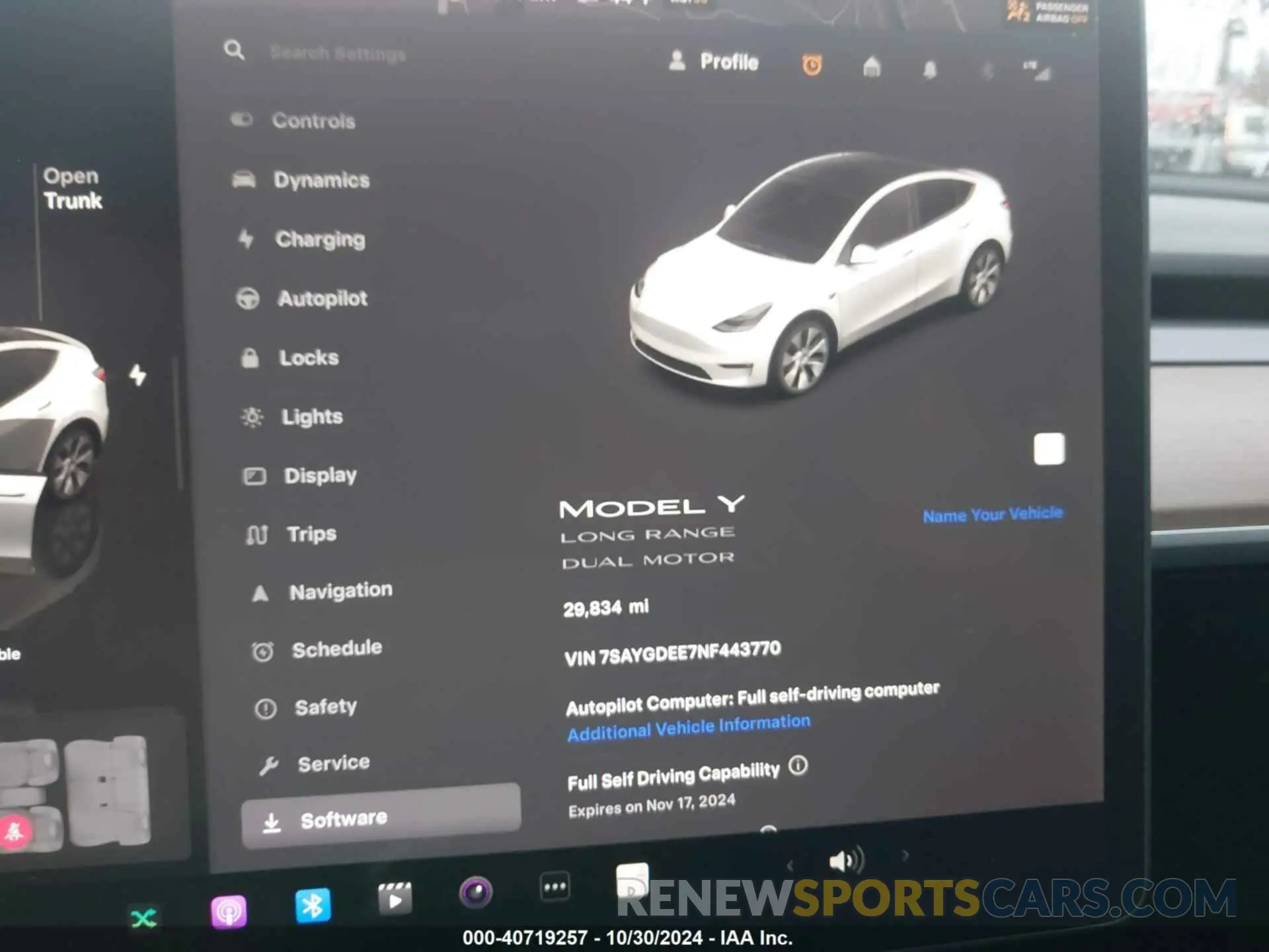 7 Photograph of a damaged car 7SAYGDEE7NF443770 TESLA MODEL Y 2022