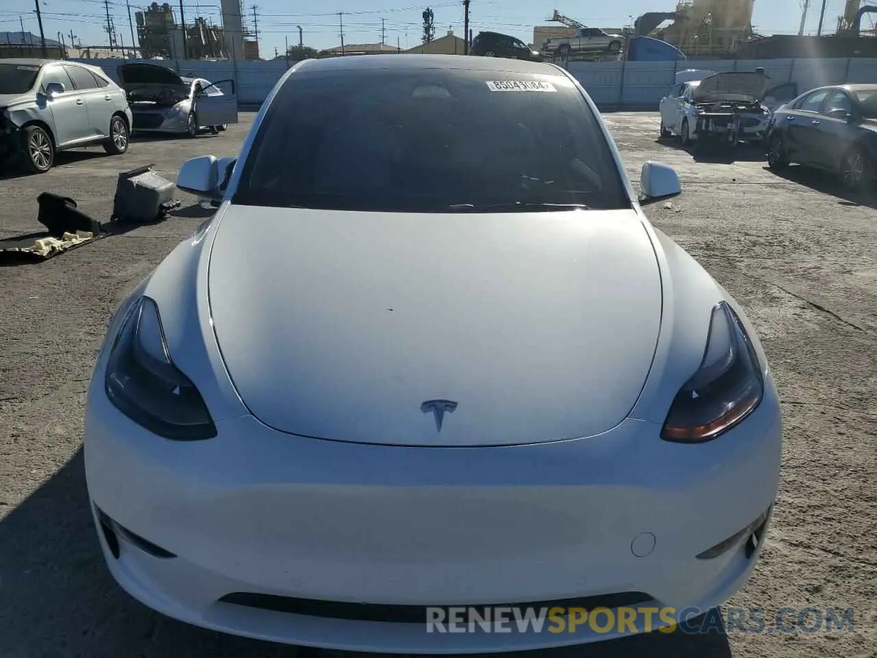 5 Photograph of a damaged car 7SAYGDEE7NF558742 TESLA MODEL Y 2022