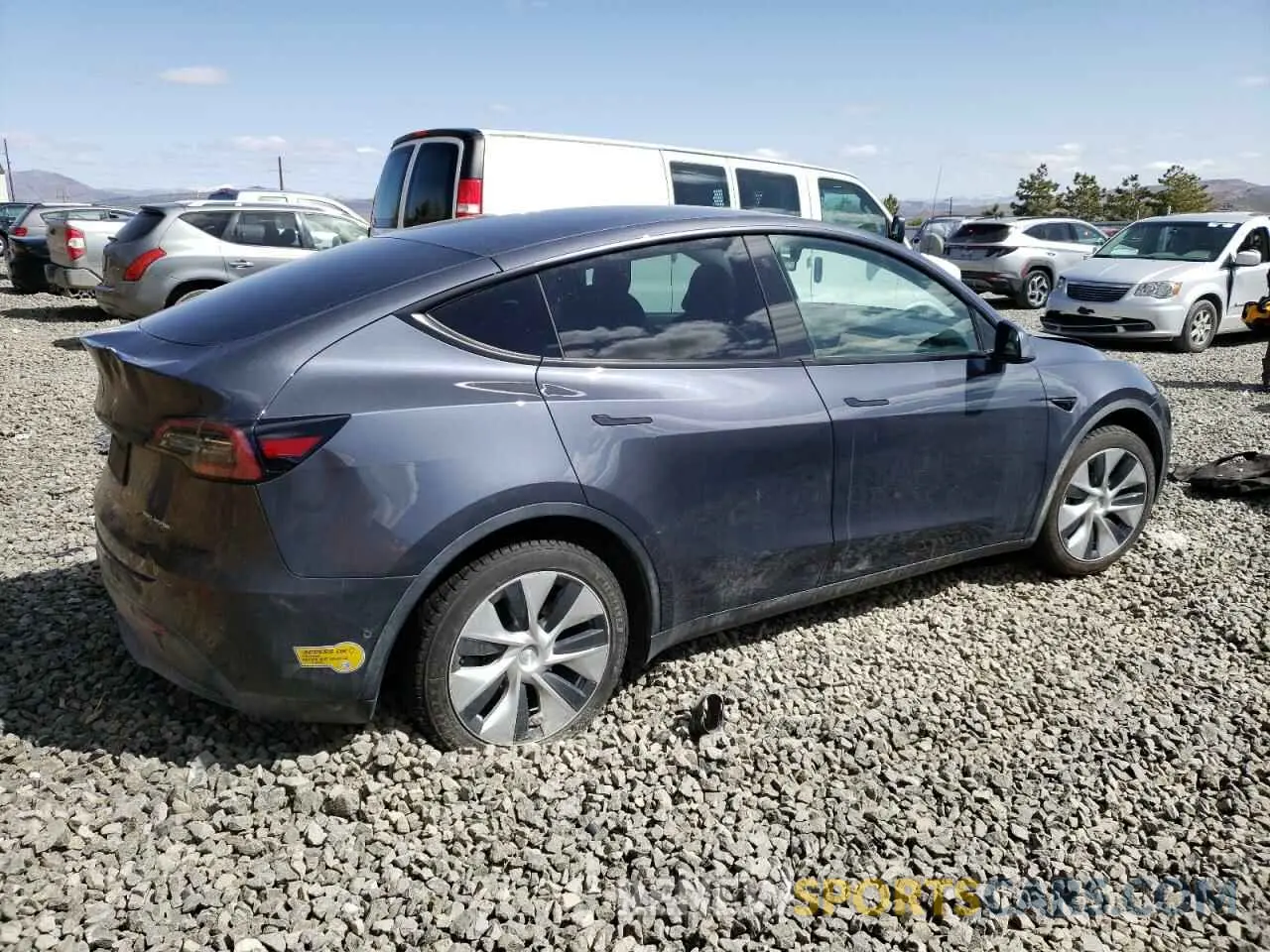 3 Фотография поврежденного автомобиля 7SAYGDEE8NF323945 TESLA MODEL Y 2022