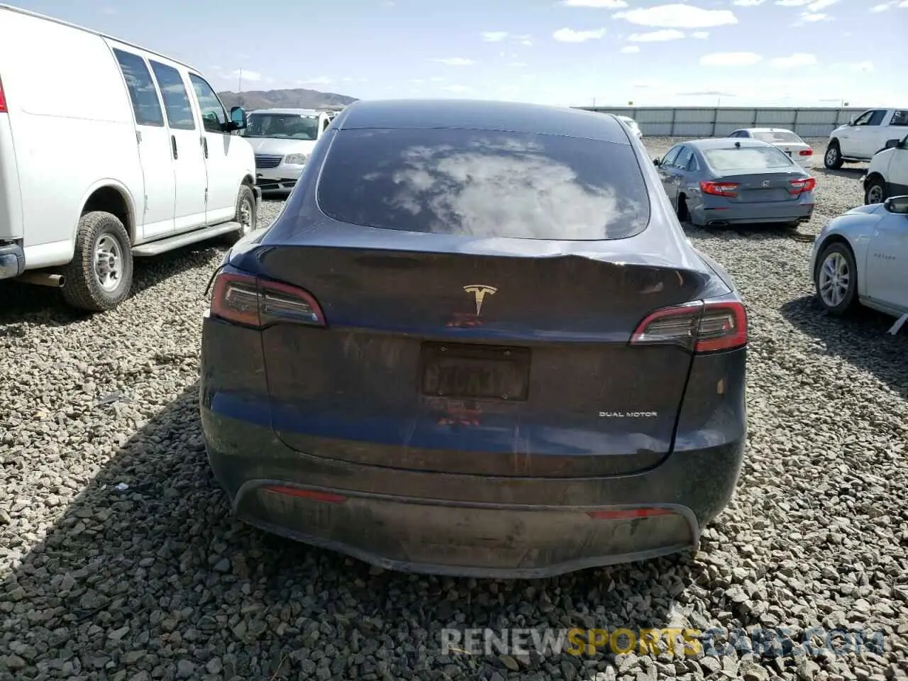 6 Фотография поврежденного автомобиля 7SAYGDEE8NF323945 TESLA MODEL Y 2022