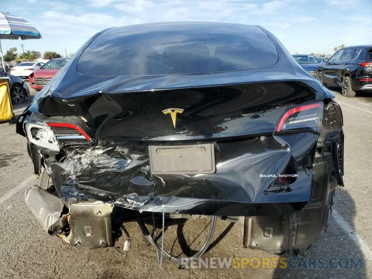 6 Фотография поврежденного автомобиля 7SAYGDEE8NF329275 TESLA MODEL Y 2022