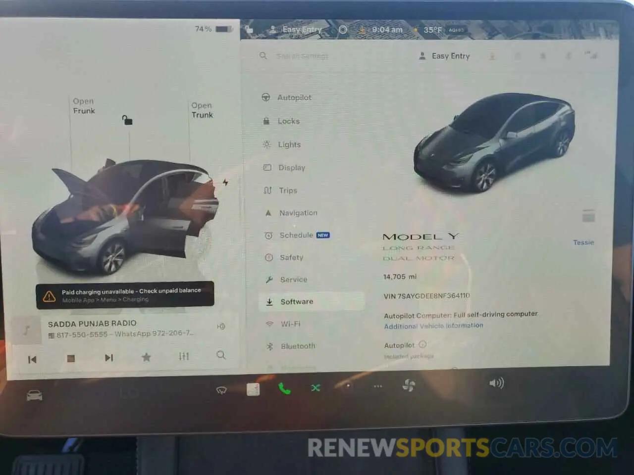 9 Фотография поврежденного автомобиля 7SAYGDEE8NF364110 TESLA MODEL Y 2022