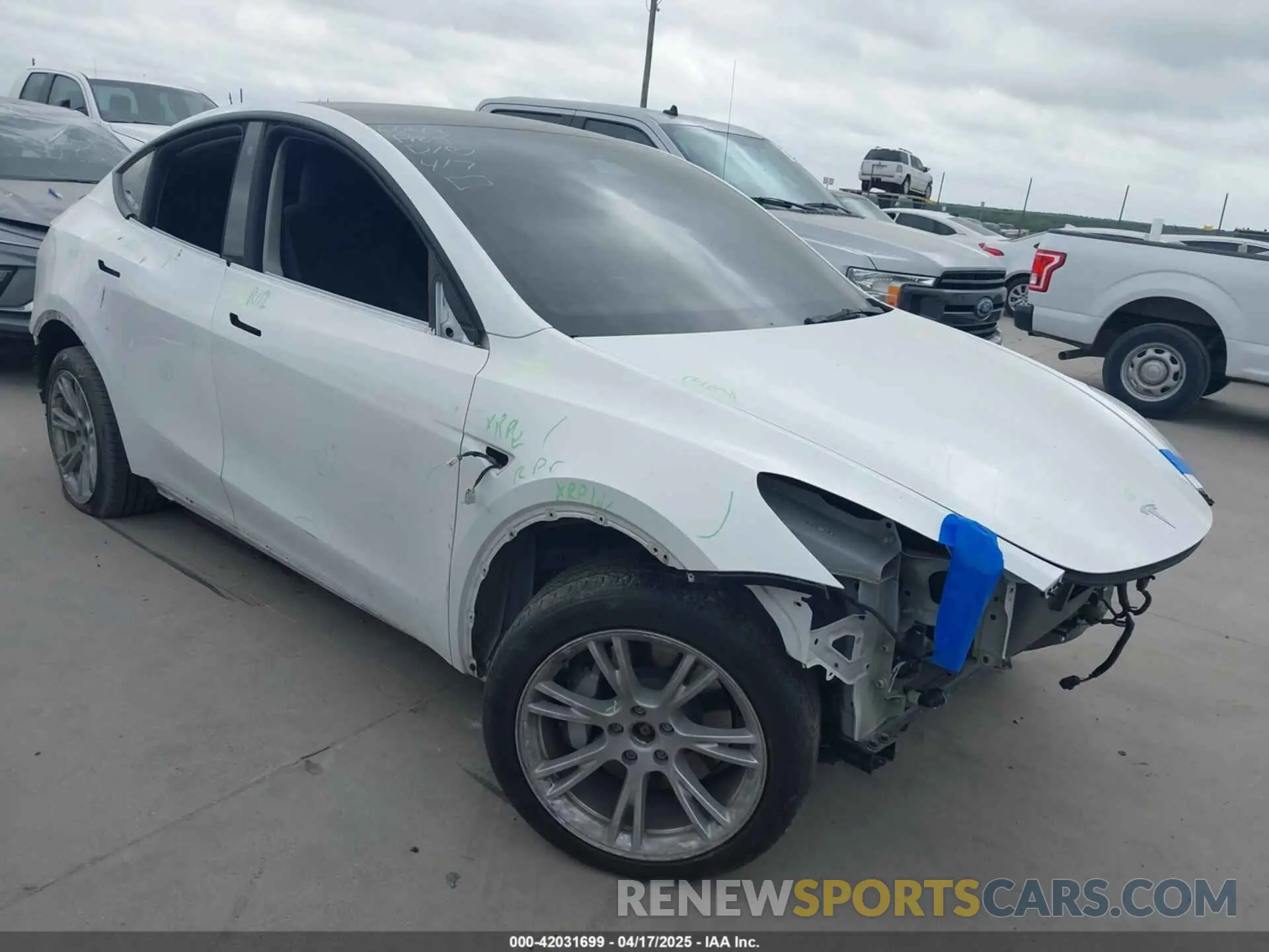 1 Фотография поврежденного автомобиля 7SAYGDEE9NA013302 TESLA MODEL Y 2022