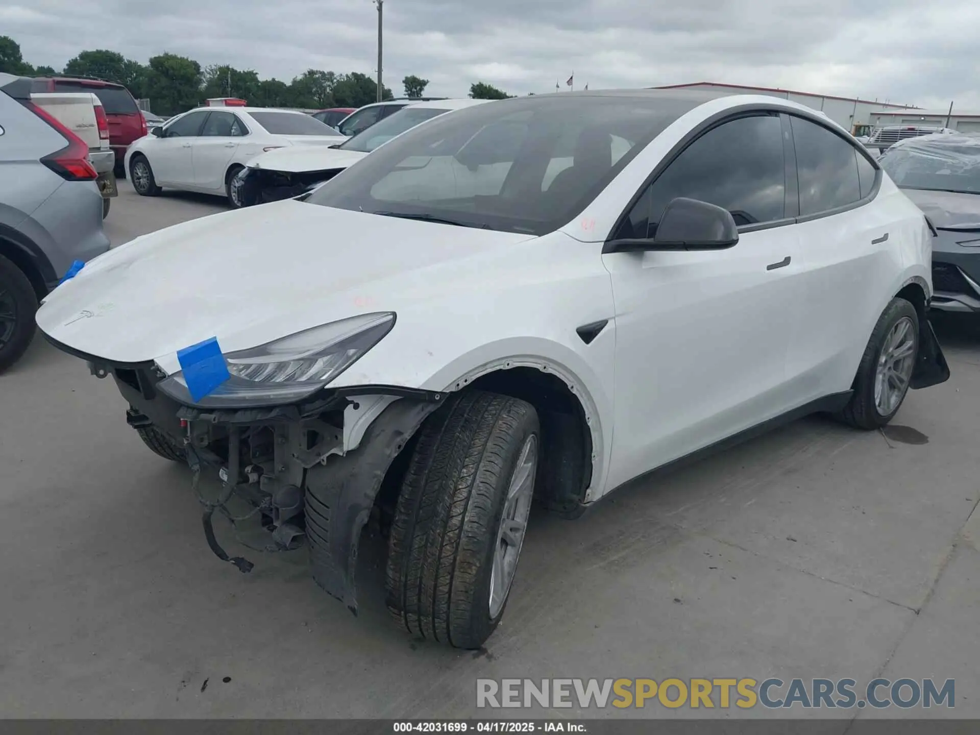 2 Фотография поврежденного автомобиля 7SAYGDEE9NA013302 TESLA MODEL Y 2022