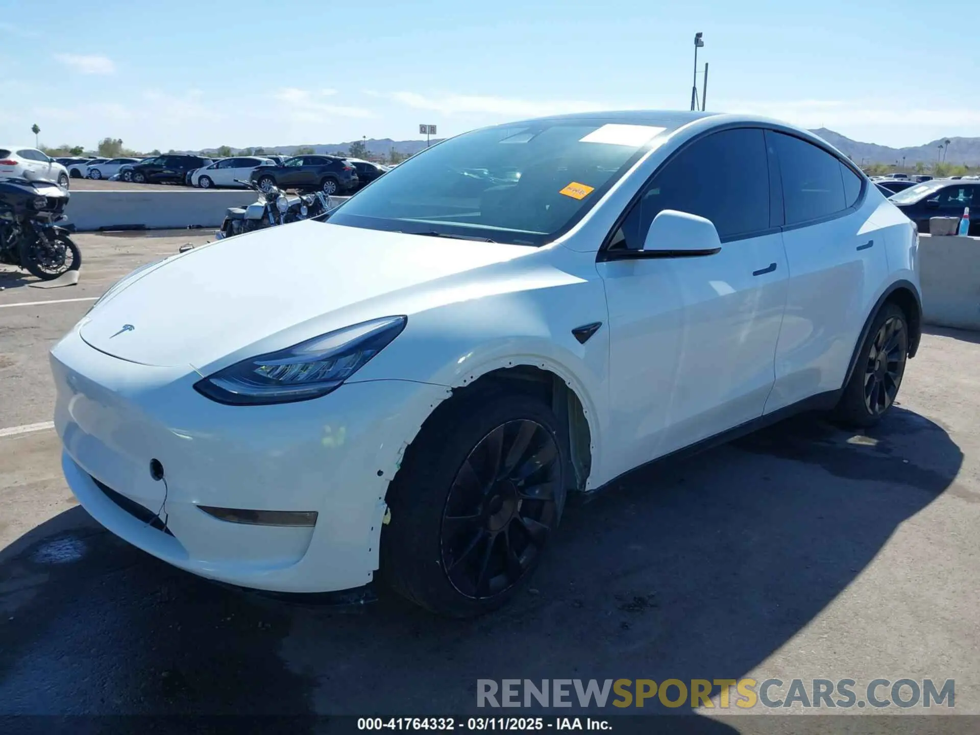 2 Фотография поврежденного автомобиля 7SAYGDEE9NA017284 TESLA MODEL Y 2022