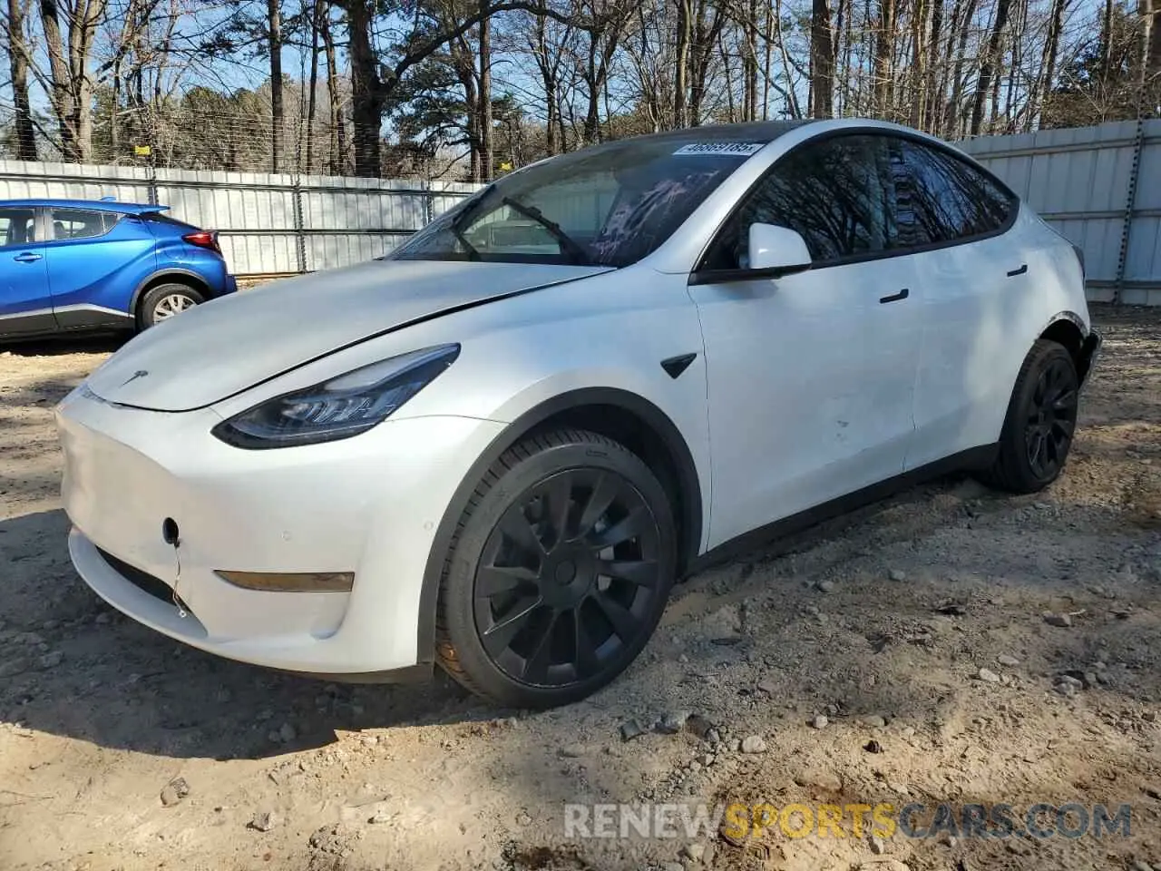 1 Photograph of a damaged car 7SAYGDEE9NA018421 TESLA MODEL Y 2022