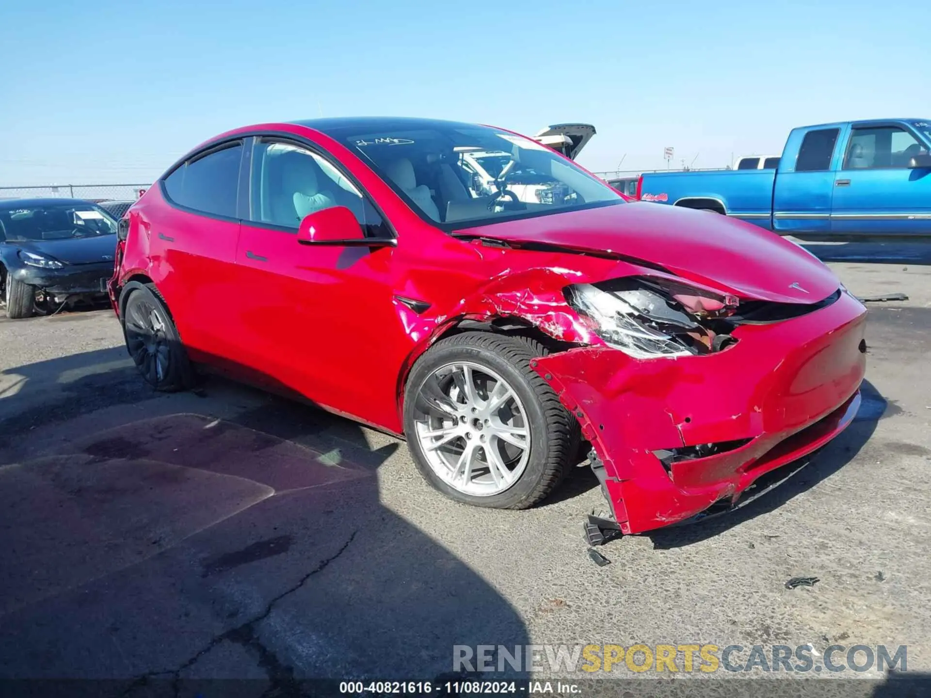 1 Photograph of a damaged car 7SAYGDEE9NF407840 TESLA MODEL Y 2022