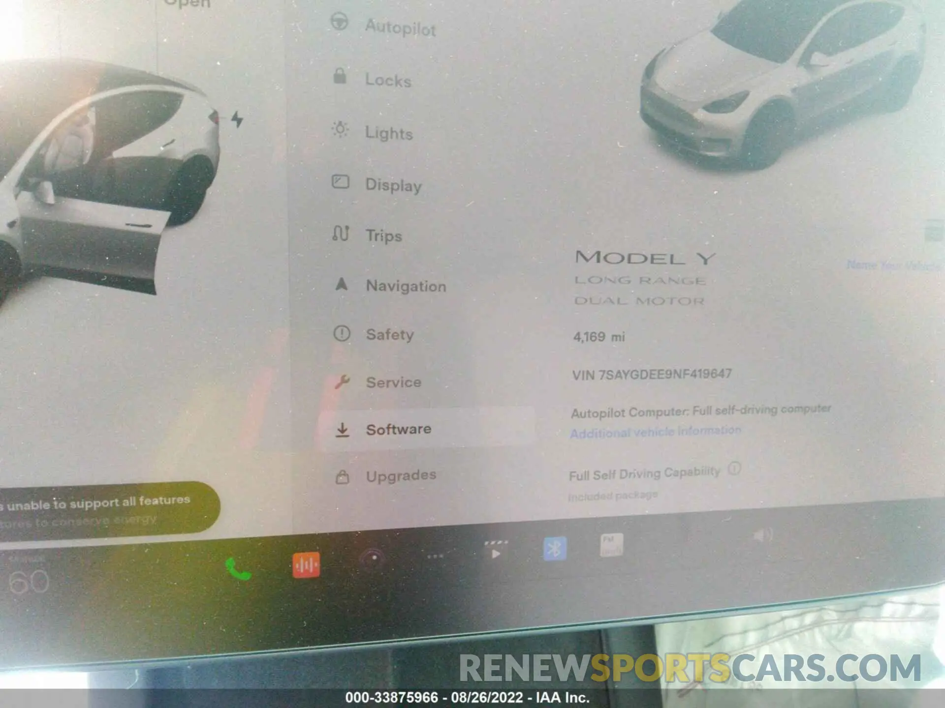 7 Фотография поврежденного автомобиля 7SAYGDEE9NF419647 TESLA MODEL Y 2022