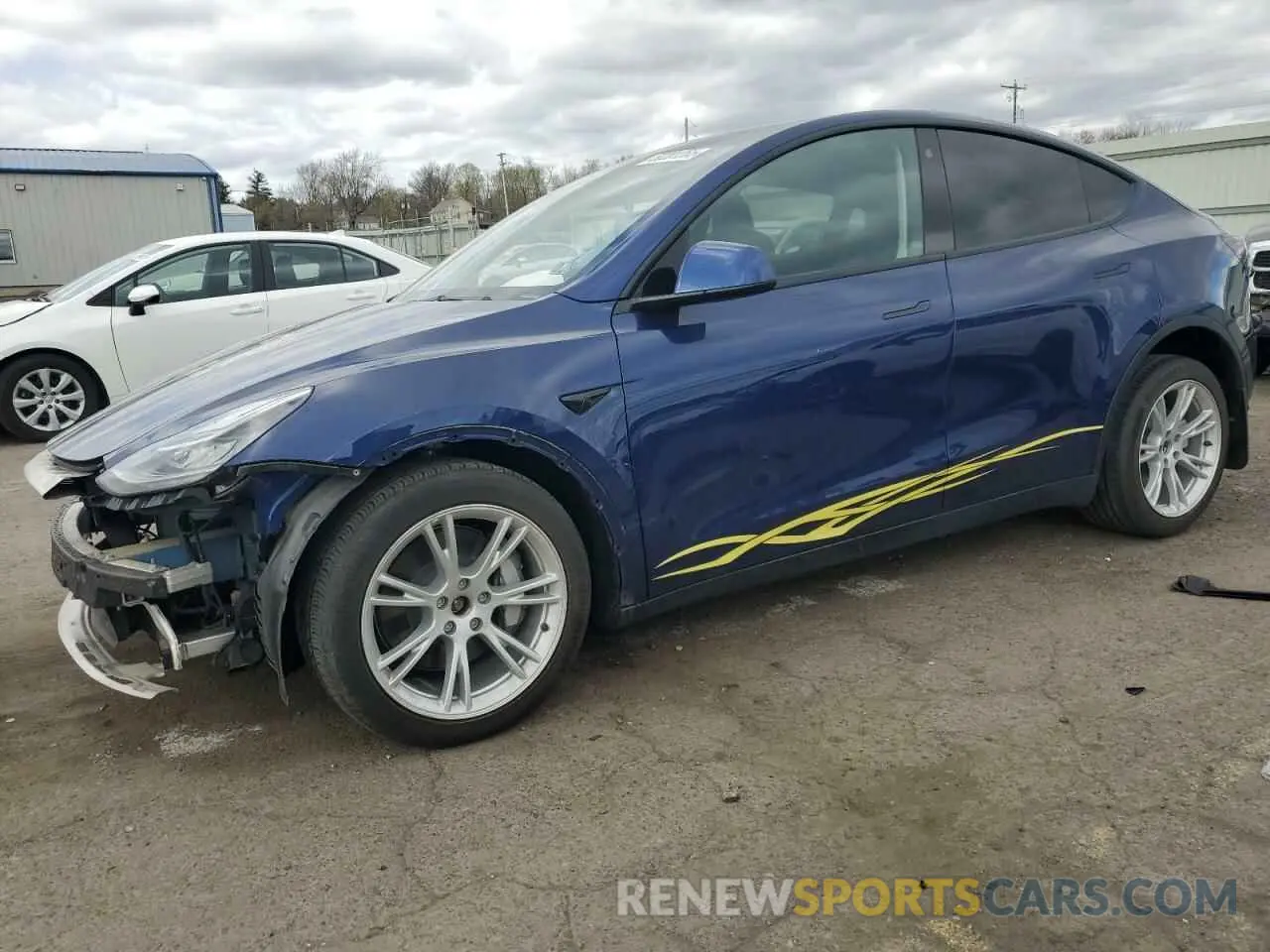 1 Photograph of a damaged car 7SAYGDEEXNF325289 TESLA MODEL Y 2022