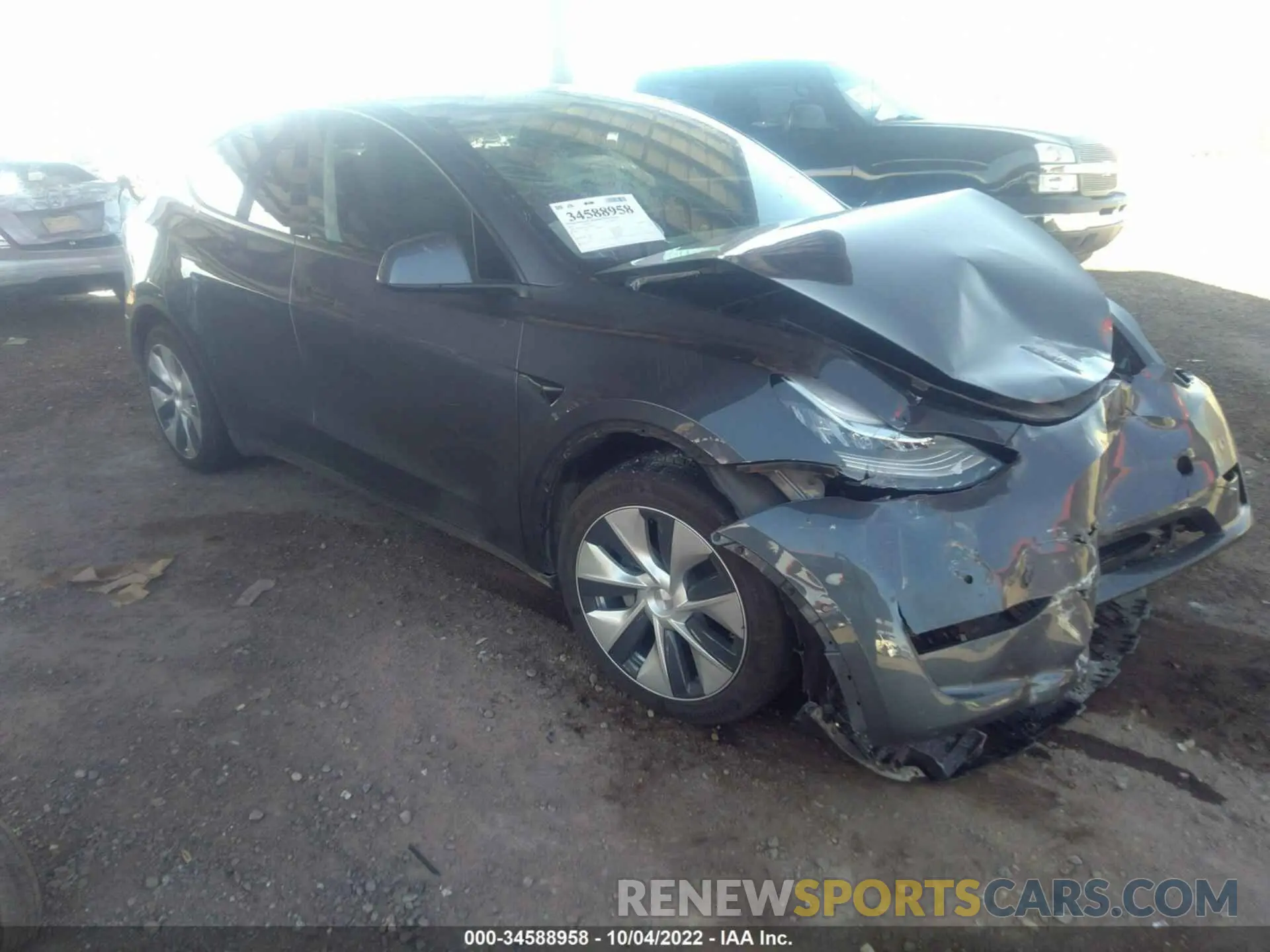 1 Photograph of a damaged car 7SAYGDEEXNF360690 TESLA MODEL Y 2022