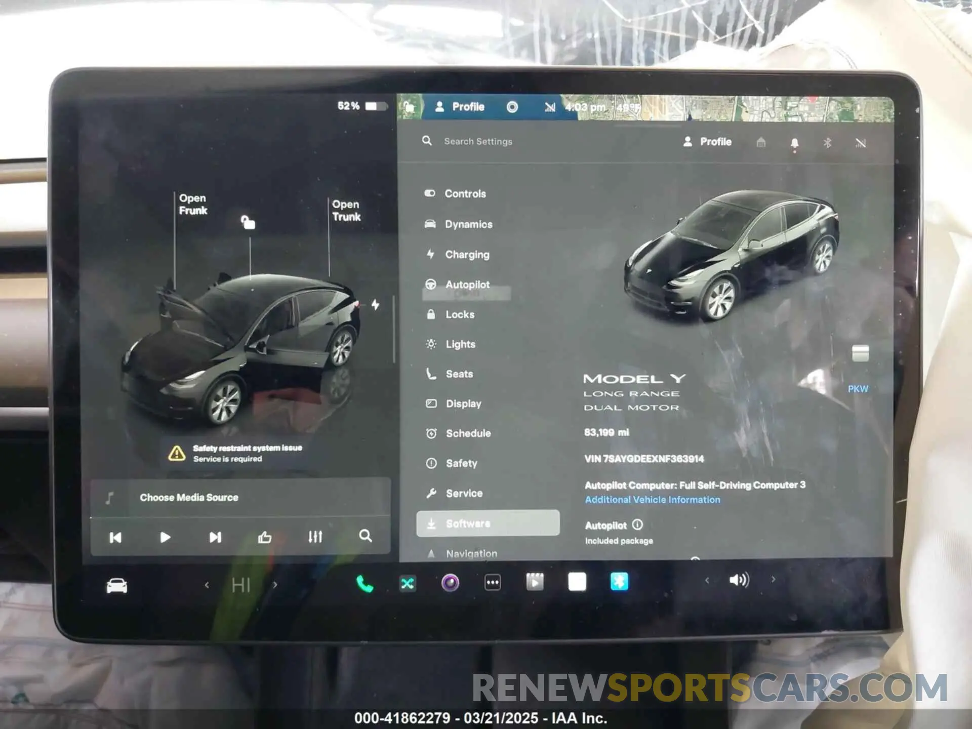 7 Фотография поврежденного автомобиля 7SAYGDEEXNF363914 TESLA MODEL Y 2022