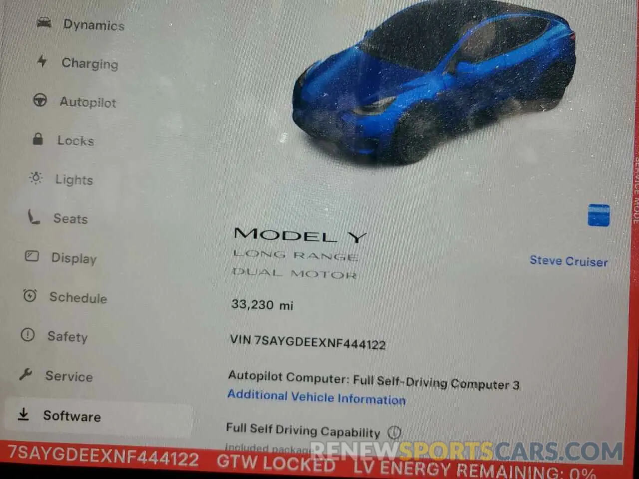 9 Photograph of a damaged car 7SAYGDEEXNF444122 TESLA MODEL Y 2022