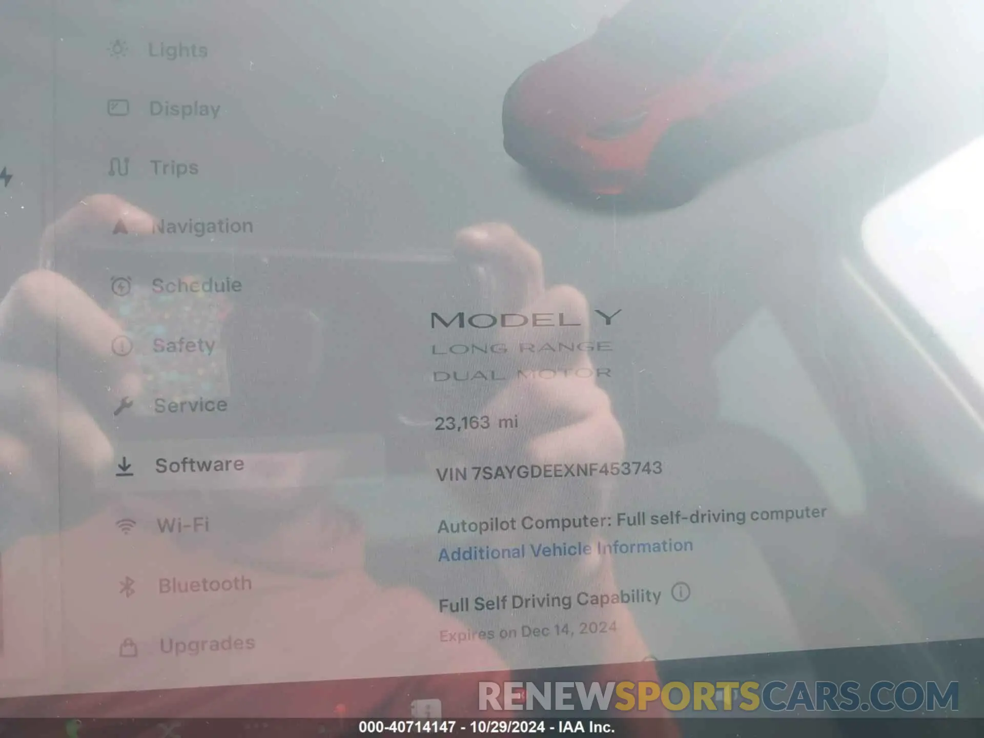 7 Photograph of a damaged car 7SAYGDEEXNF453743 TESLA MODEL Y 2022