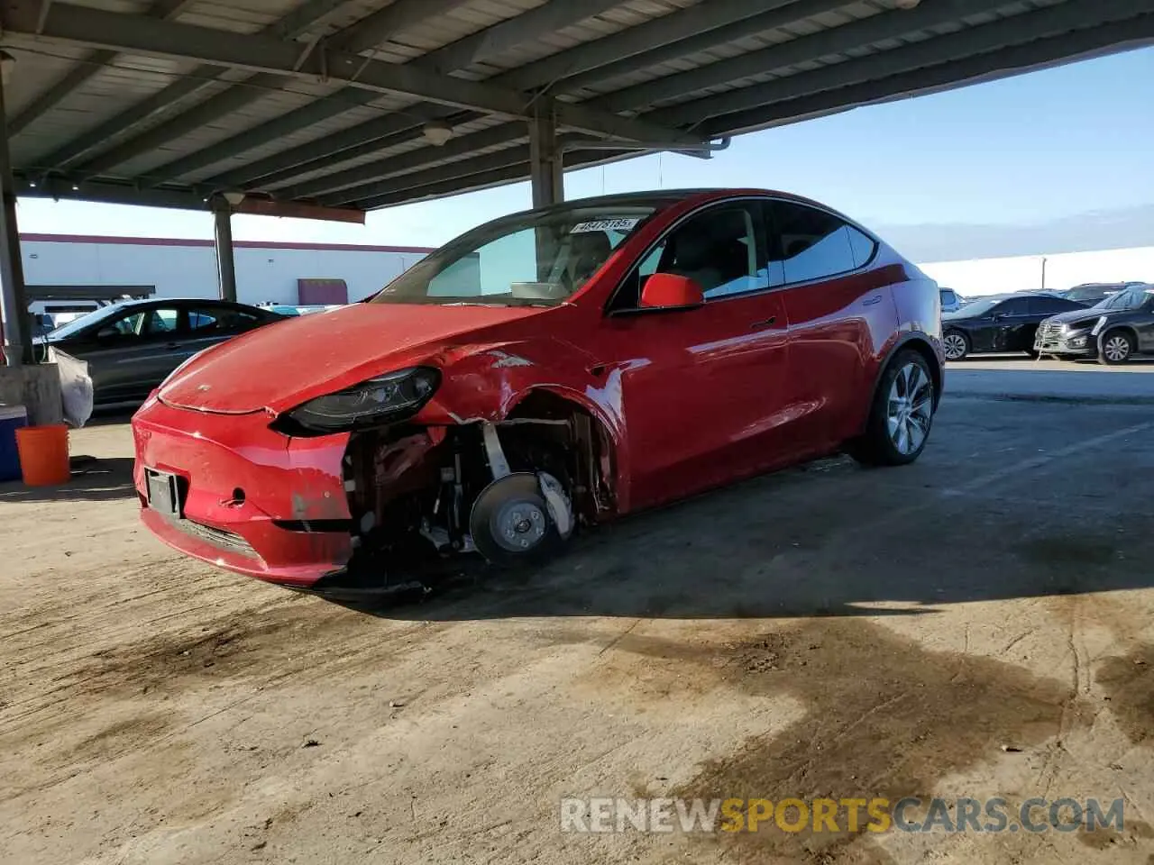 1 Фотография поврежденного автомобиля 7SAYGDEEXNF556855 TESLA MODEL Y 2022