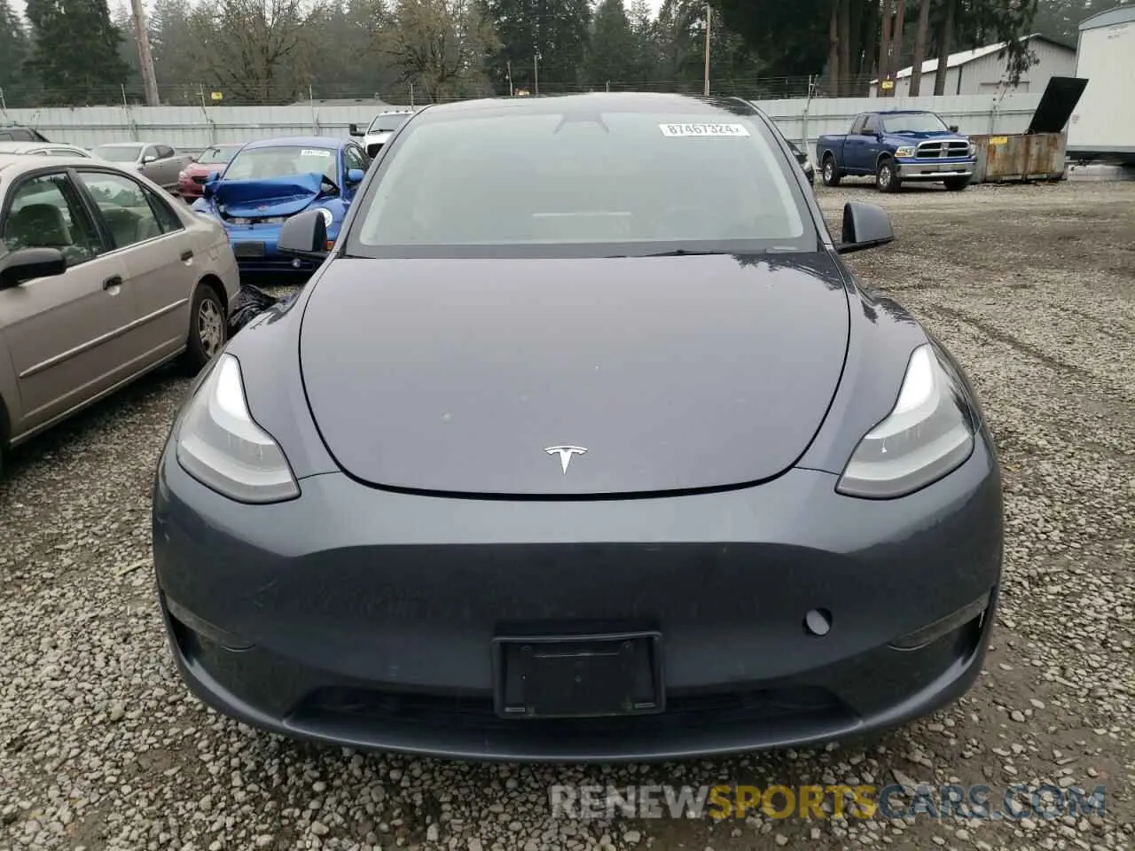 5 Фотография поврежденного автомобиля 7SAYGDEF0NF325407 TESLA MODEL Y 2022