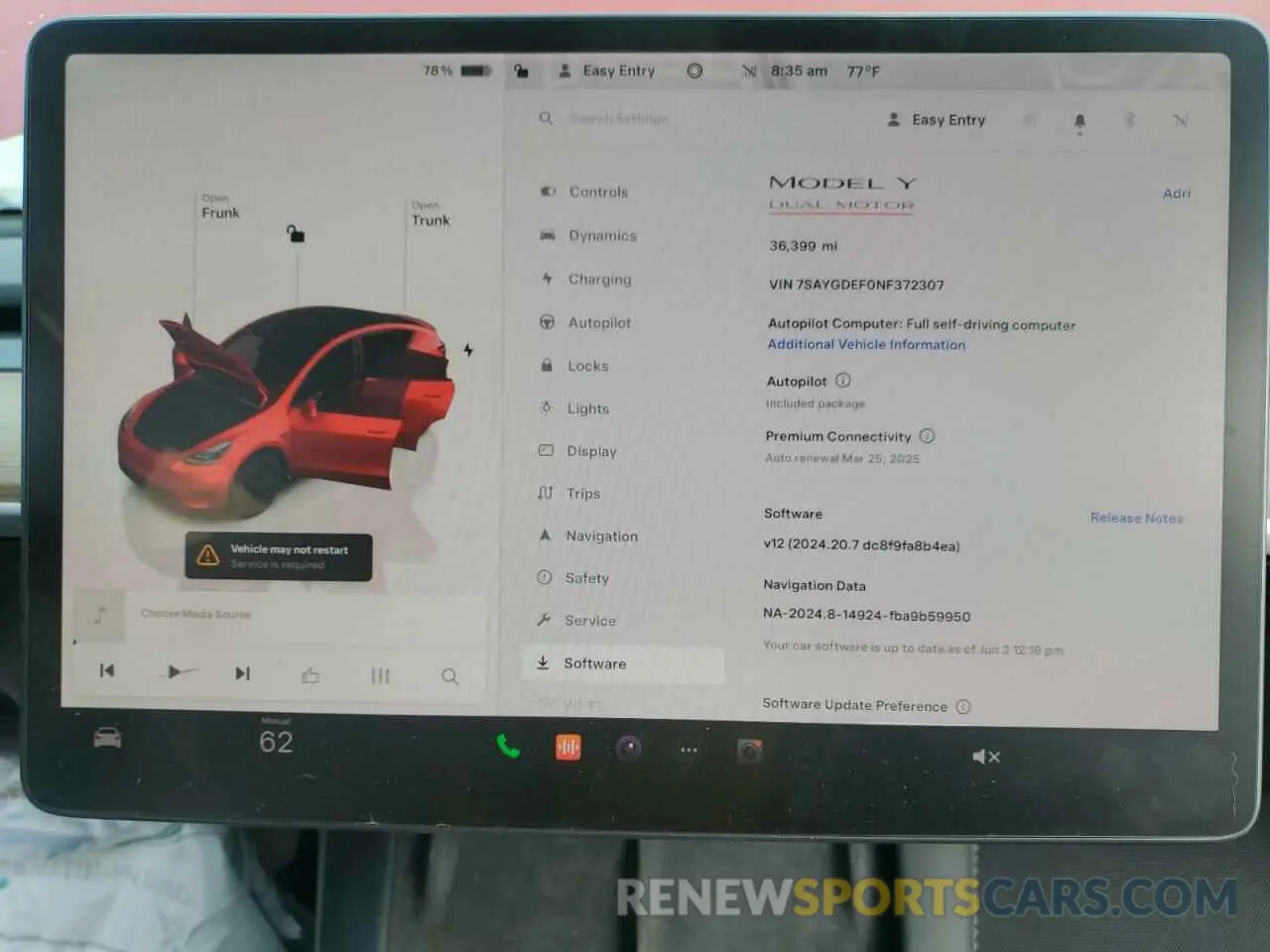 9 Photograph of a damaged car 7SAYGDEF0NF372307 TESLA MODEL Y 2022