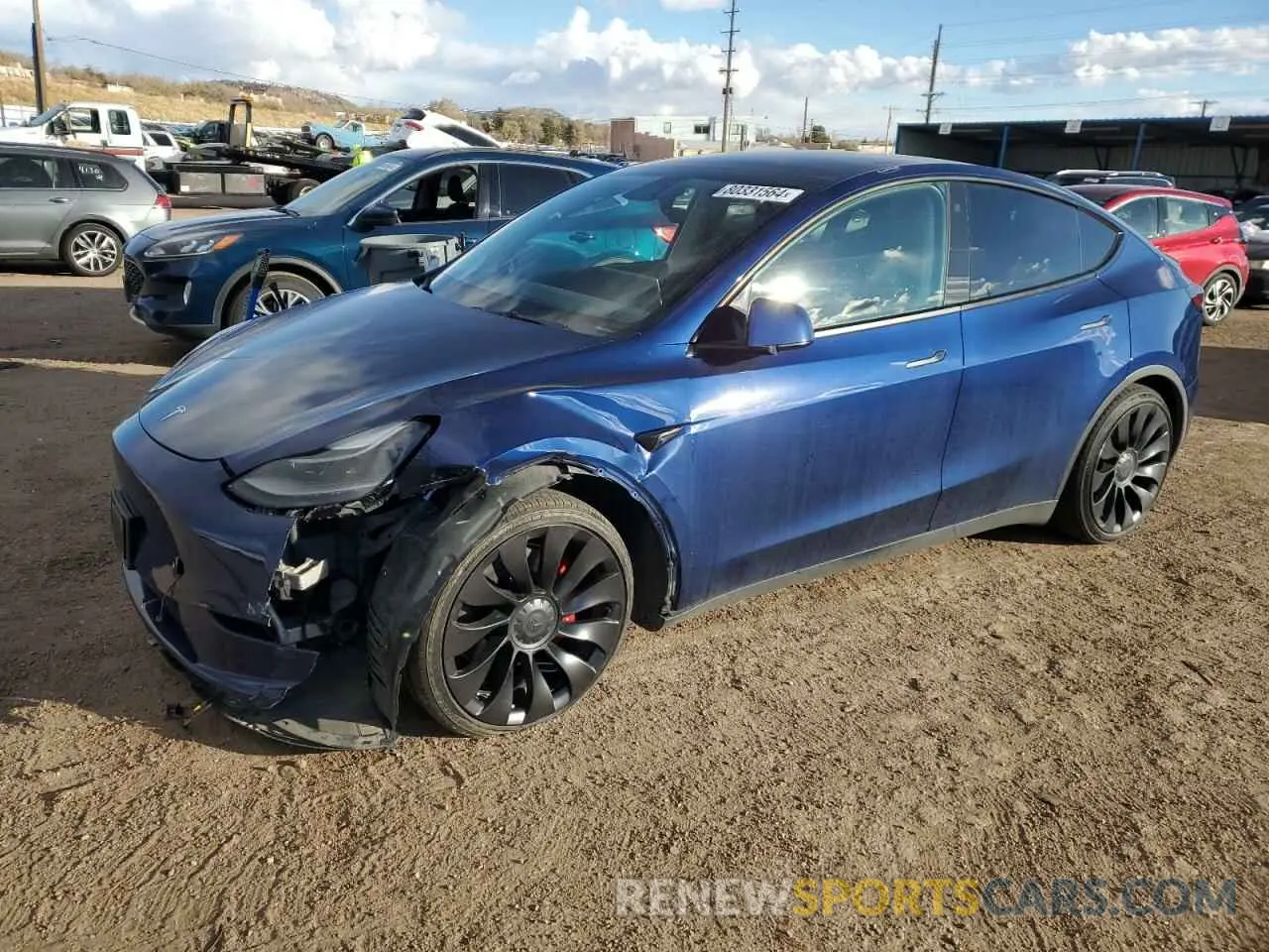 1 Photograph of a damaged car 7SAYGDEF0NF396350 TESLA MODEL Y 2022