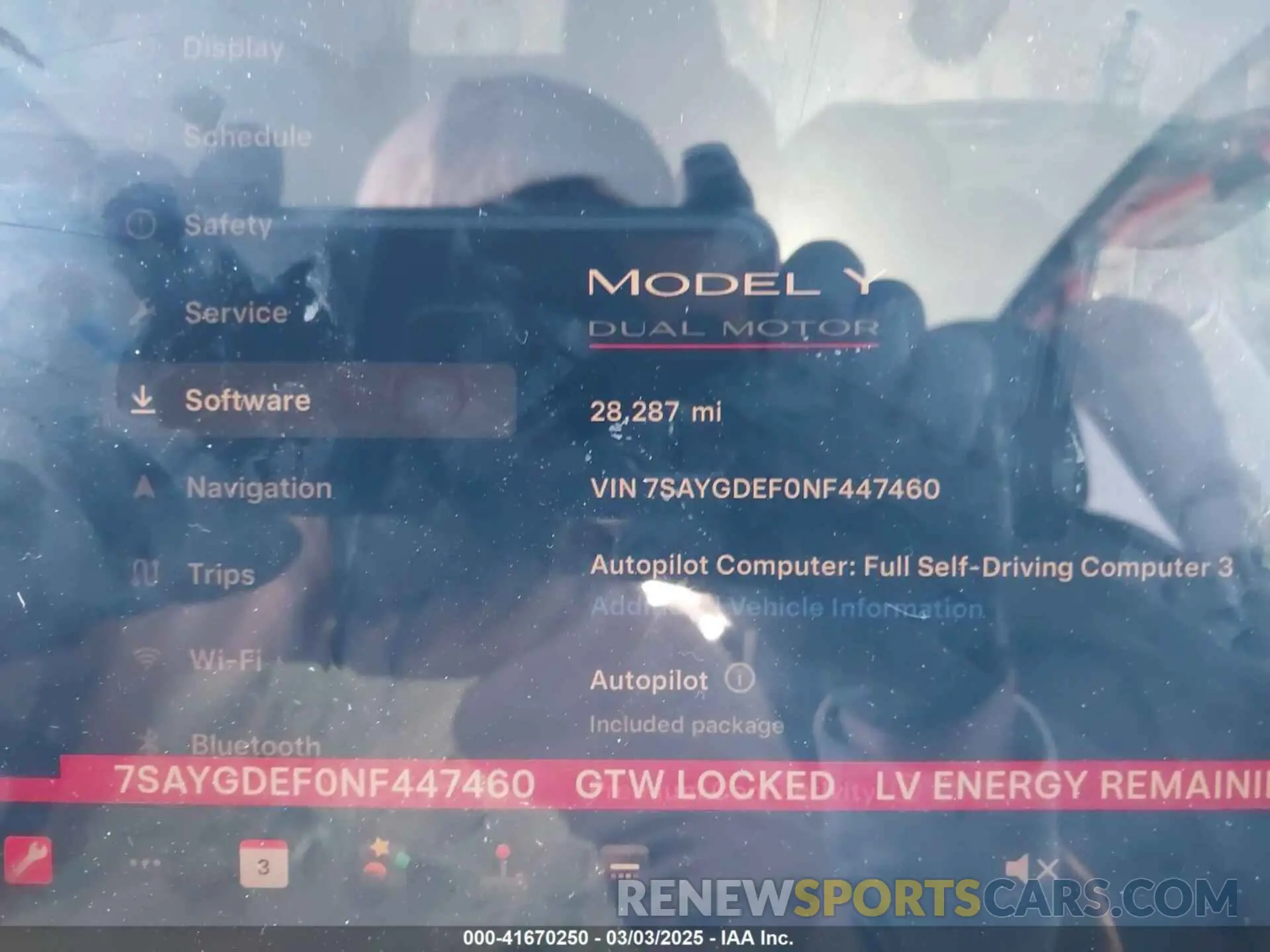 7 Фотография поврежденного автомобиля 7SAYGDEF0NF447460 TESLA MODEL Y 2022