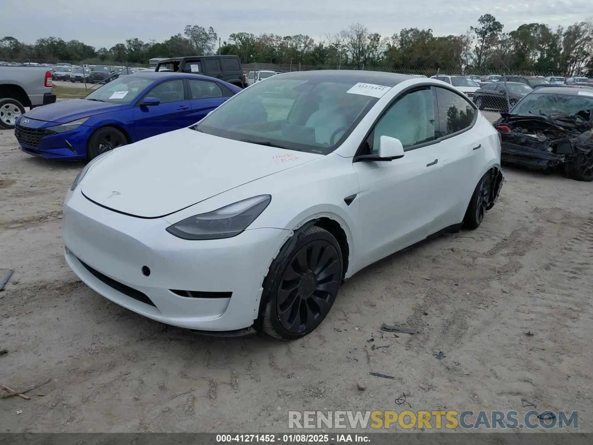 2 Фотография поврежденного автомобиля 7SAYGDEF0NF468566 TESLA MODEL Y 2022