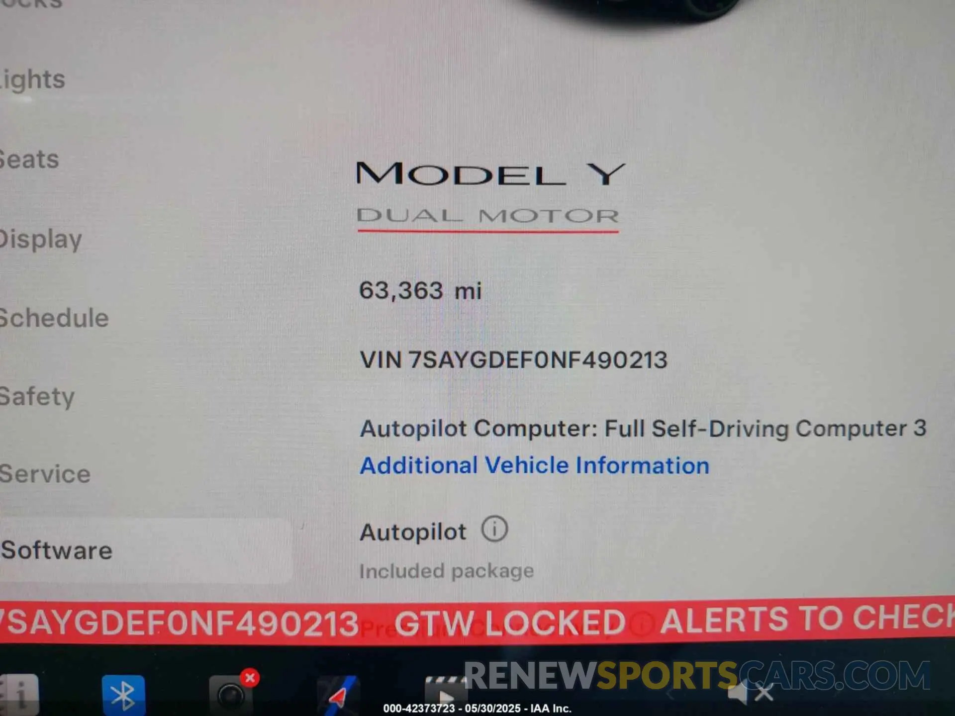 7 Фотография поврежденного автомобиля 7SAYGDEF0NF490213 TESLA MODEL Y 2022