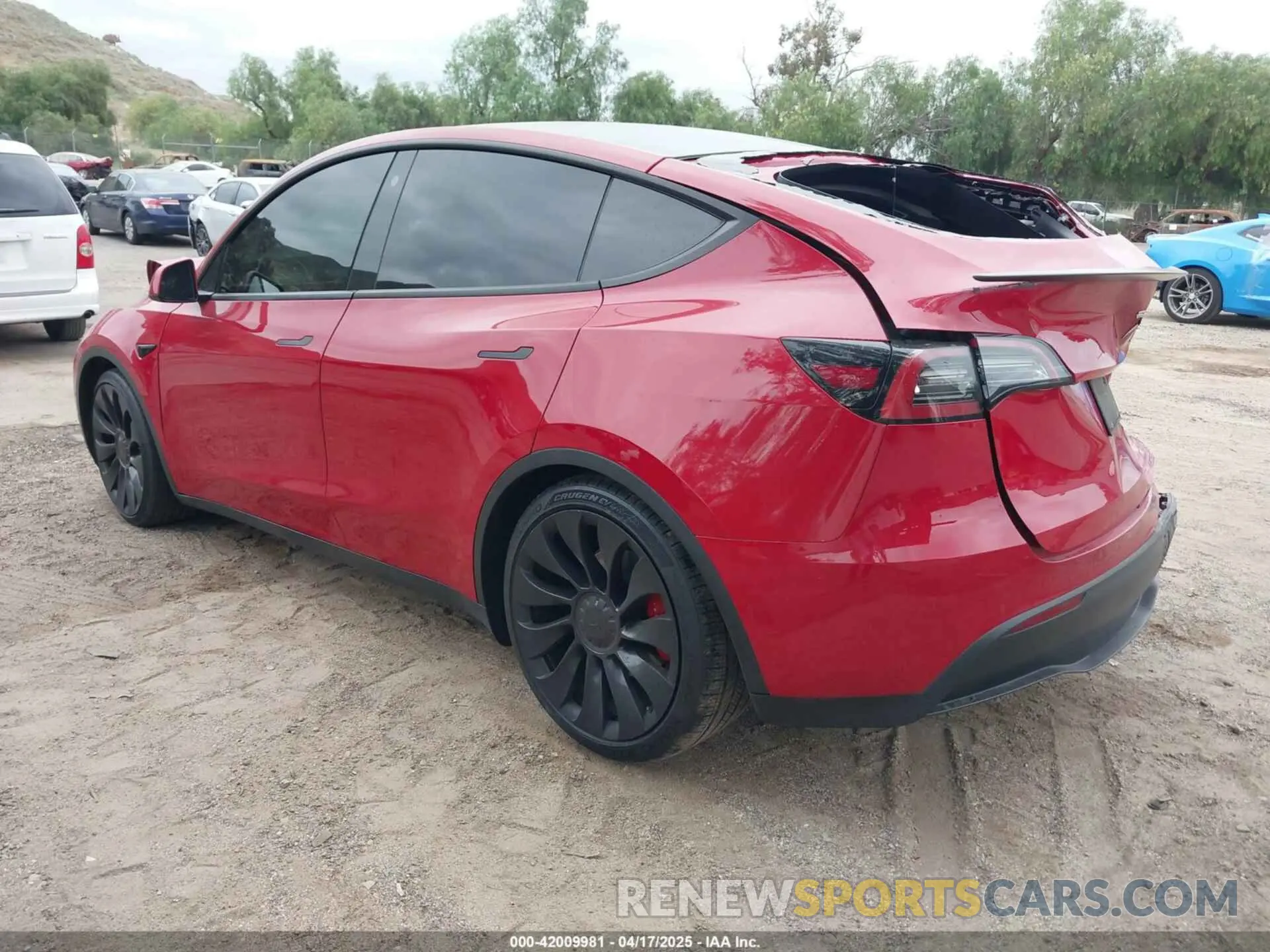 3 Фотография поврежденного автомобиля 7SAYGDEF1NF489572 TESLA MODEL Y 2022
