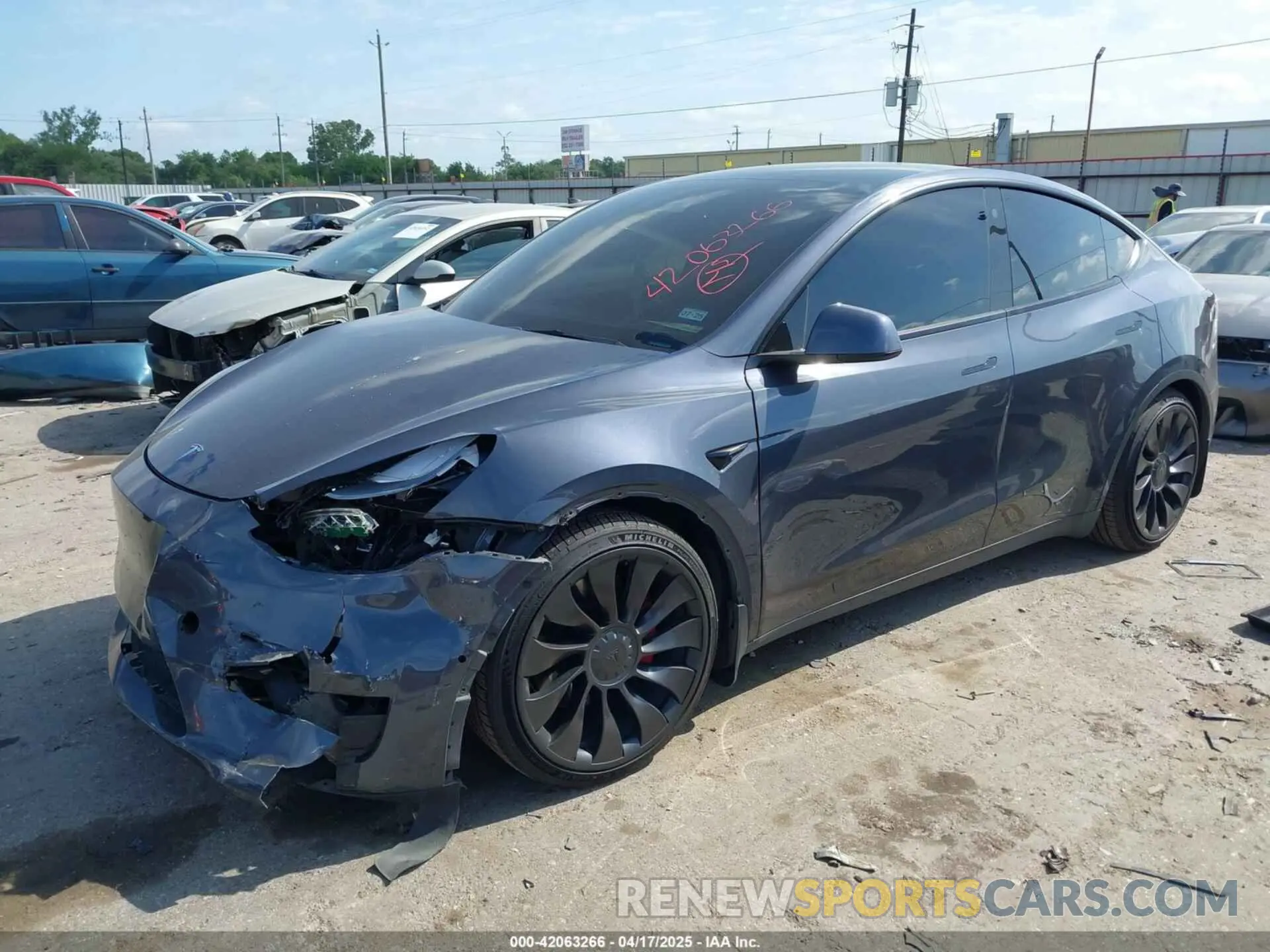 2 Фотография поврежденного автомобиля 7SAYGDEF1NF508766 TESLA MODEL Y 2022