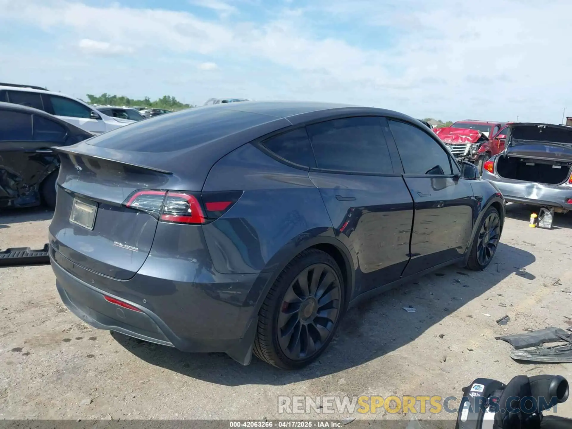 4 Фотография поврежденного автомобиля 7SAYGDEF1NF508766 TESLA MODEL Y 2022