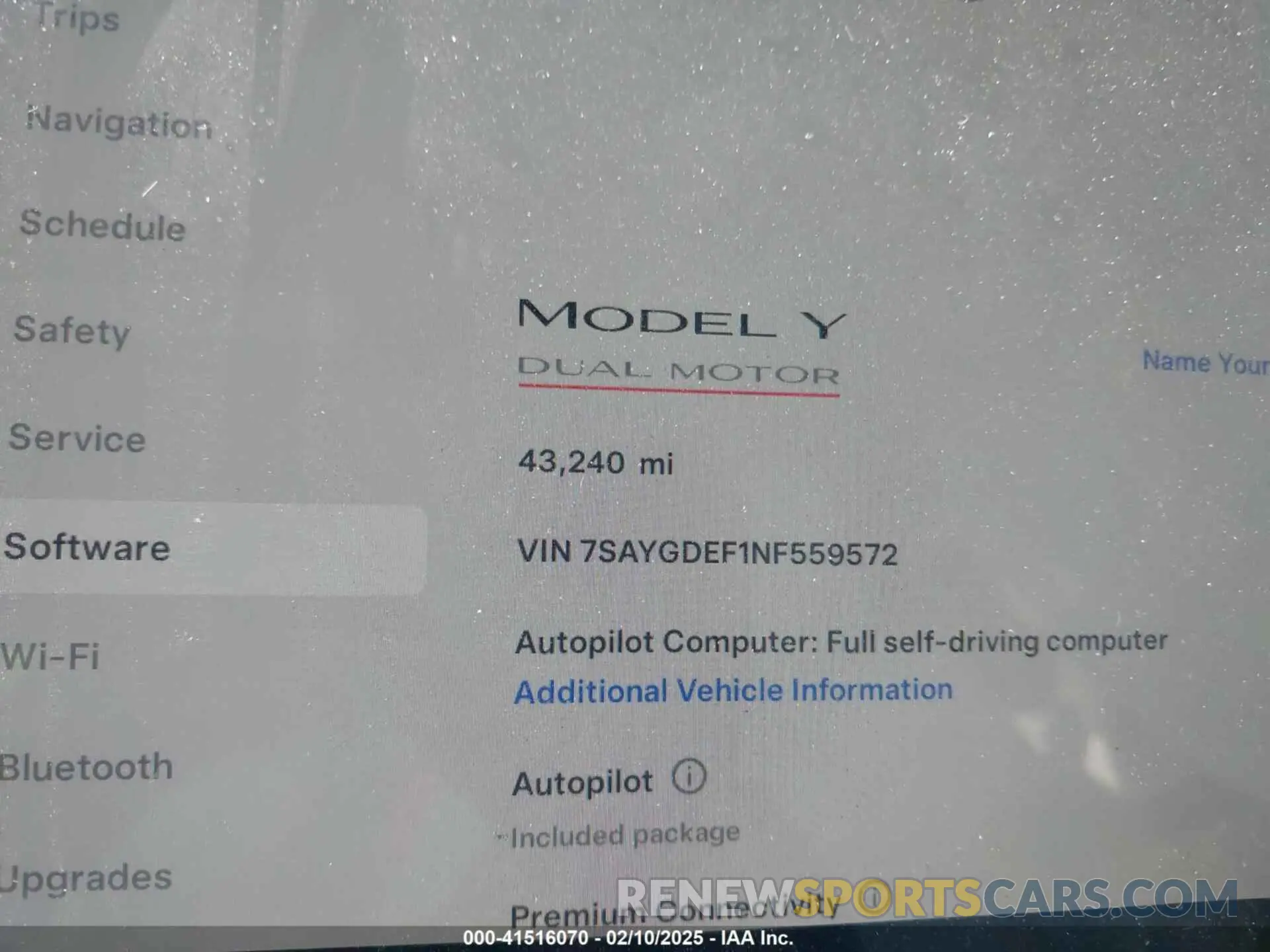 7 Фотография поврежденного автомобиля 7SAYGDEF1NF559572 TESLA MODEL Y 2022
