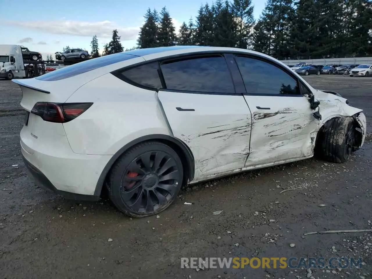 3 Photograph of a damaged car 7SAYGDEF2NF325084 TESLA MODEL Y 2022