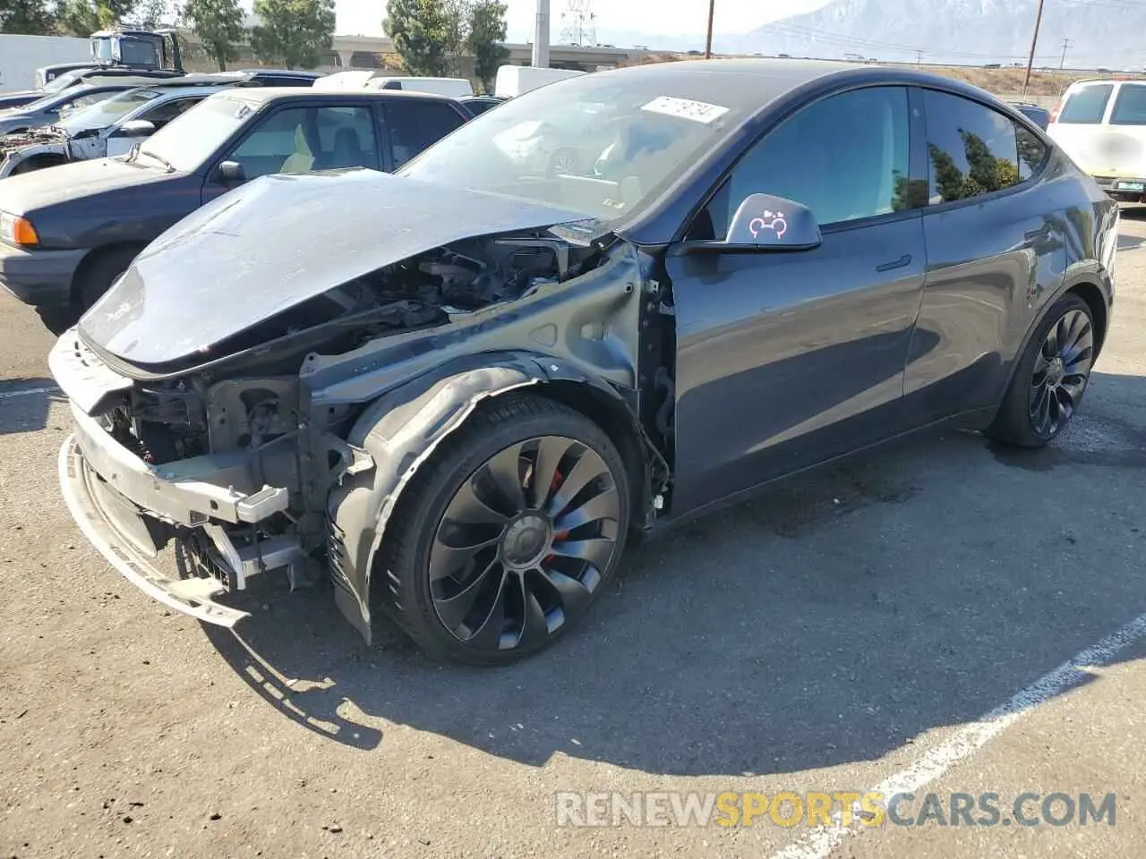 1 Photograph of a damaged car 7SAYGDEF2NF355590 TESLA MODEL Y 2022