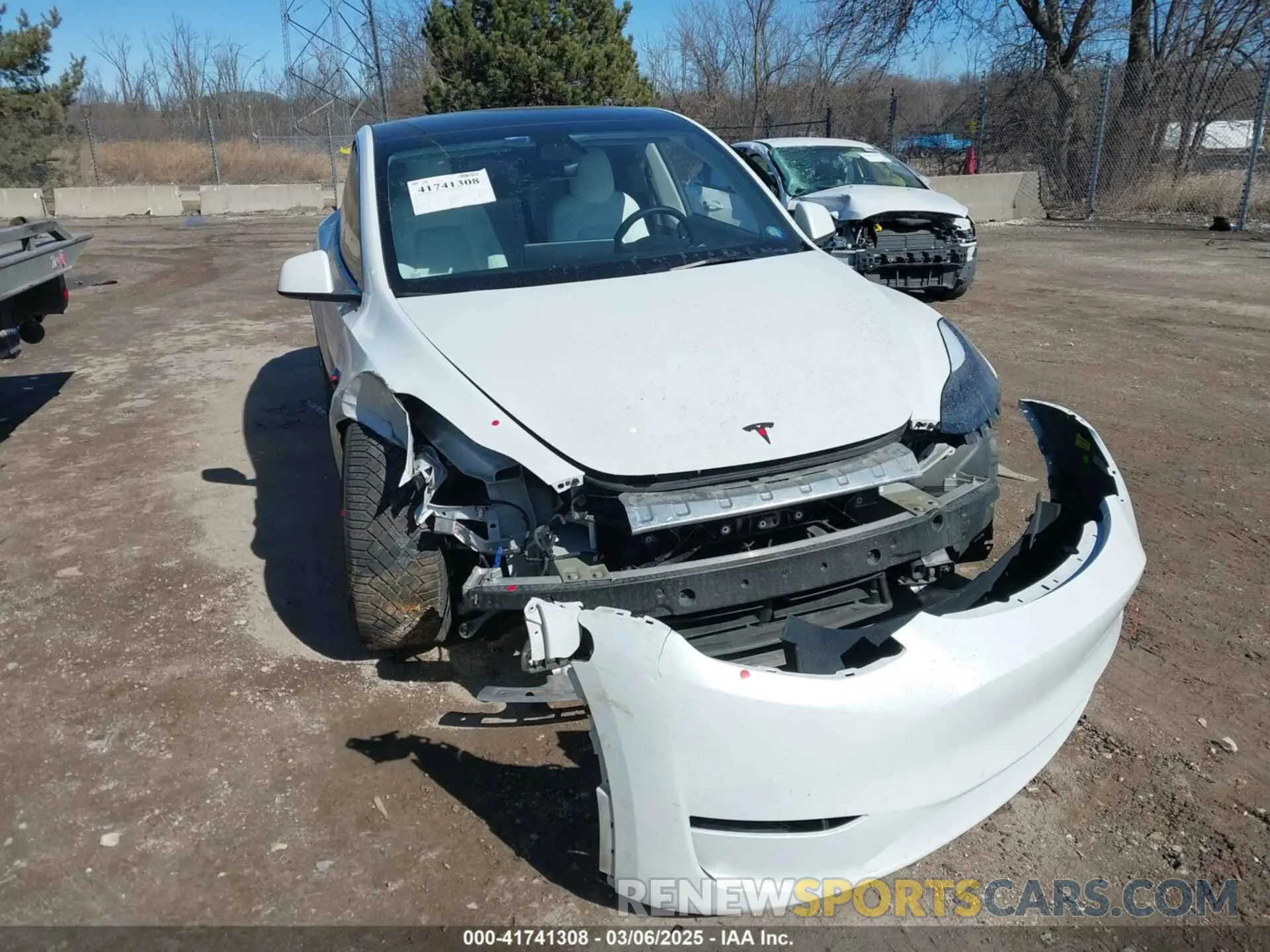 6 Фотография поврежденного автомобиля 7SAYGDEF2NF372096 TESLA MODEL Y 2022