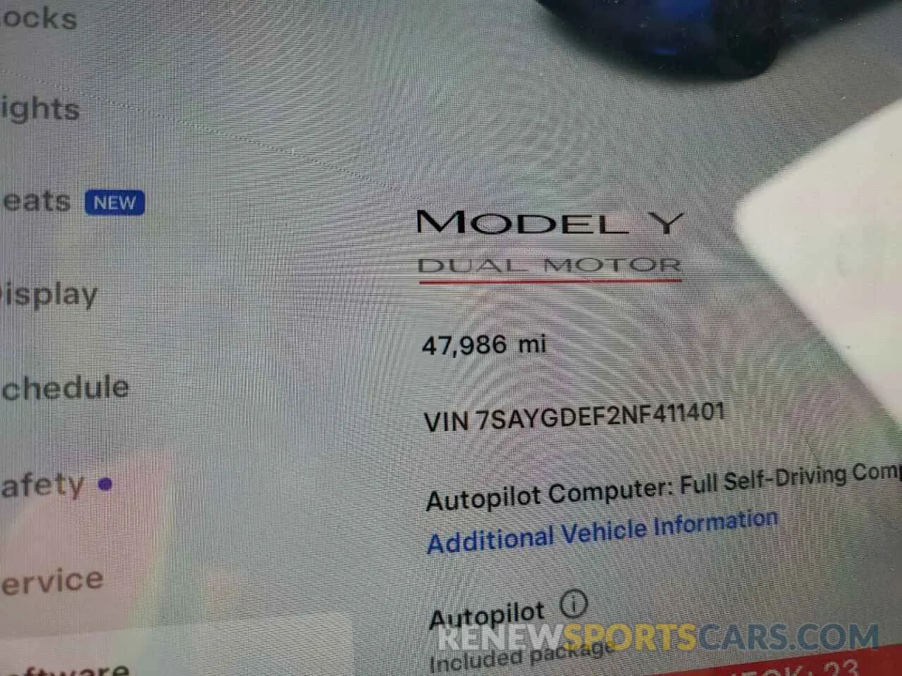 9 Photograph of a damaged car 7SAYGDEF2NF411401 TESLA MODEL Y 2022